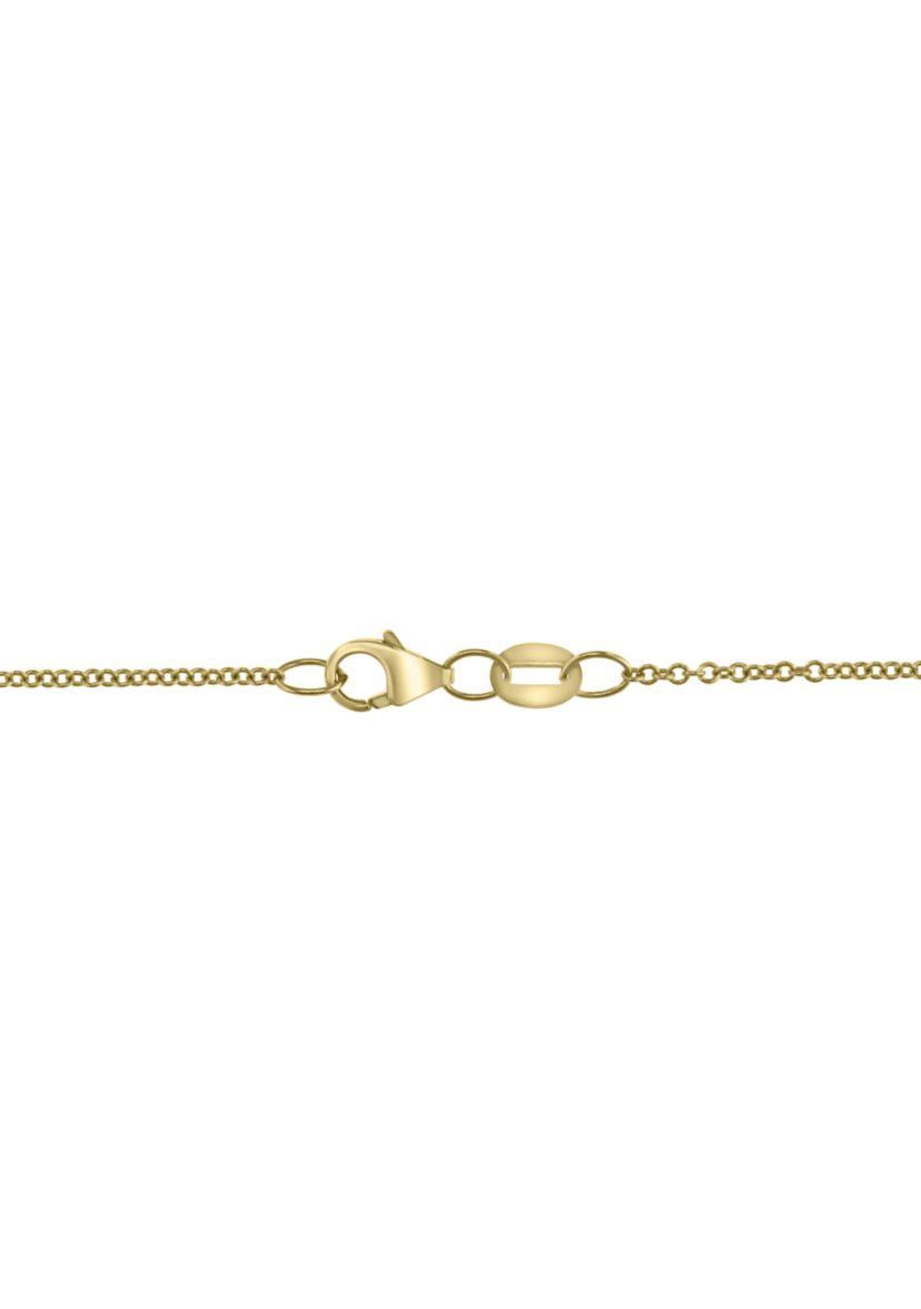 1/10 ct. t.w. Diamond, 2 ct. t.w. Onyx Pendant Necklace in 14K Yellow Gold