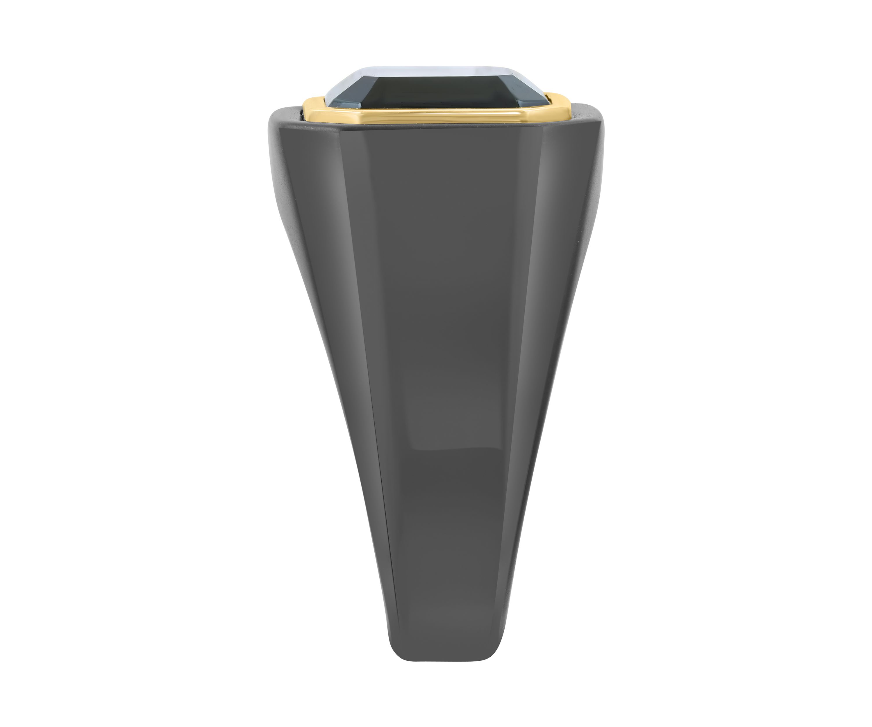 Ceramic and Onyx Mens Ring 