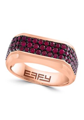 Effy Men's Ruby Ring In Gold Over Sterling Silver