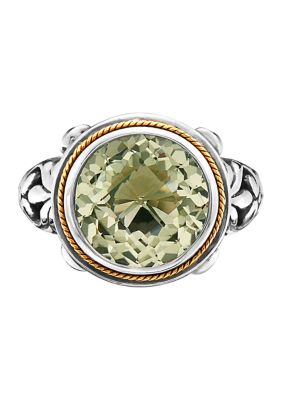 Effy 5.4 Ct. T.w. Green Amethyst Ring In Sterling Silver