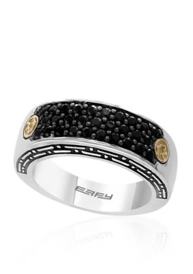 Effy men's black on sale sapphire ring