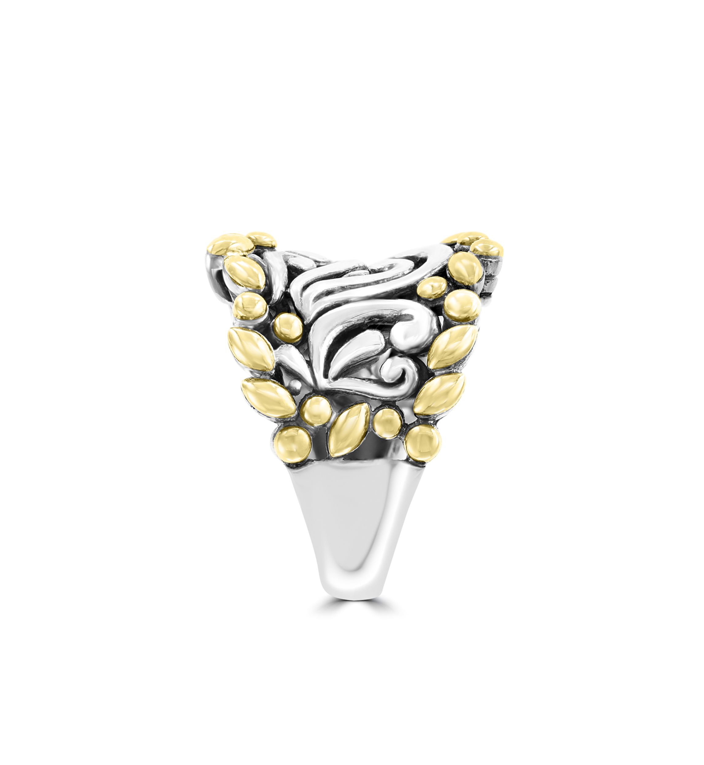 Band Ring in Sterling Silver and 18K Yellow Gold Plating