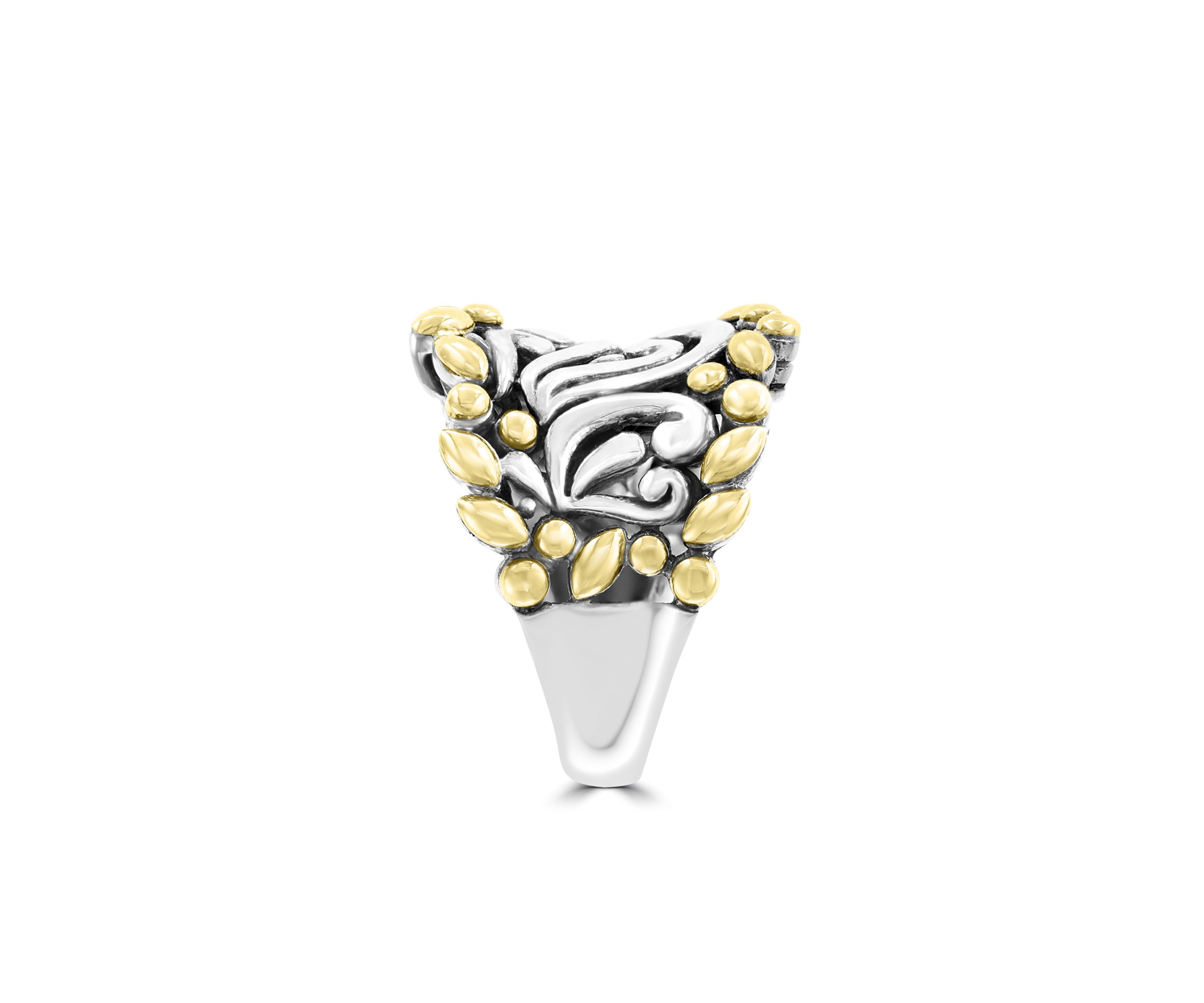 Band Ring in Sterling Silver and 18K Yellow Gold Plating