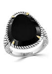 Mens 7.22 ct. t.w. Onyx Ring in Sterling Silver 