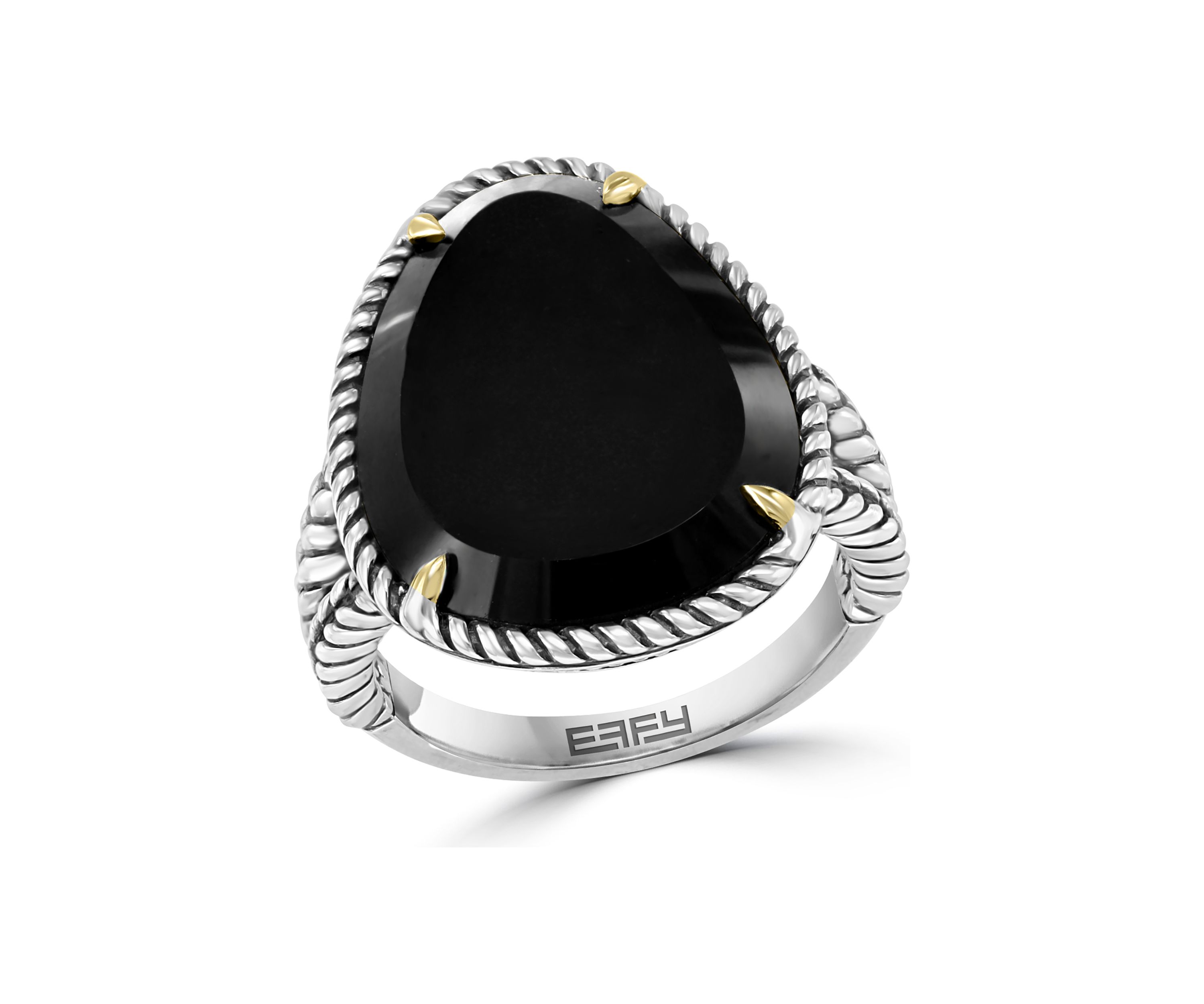 Mens 7.22 ct. t.w. Onyx Ring in Sterling Silver 