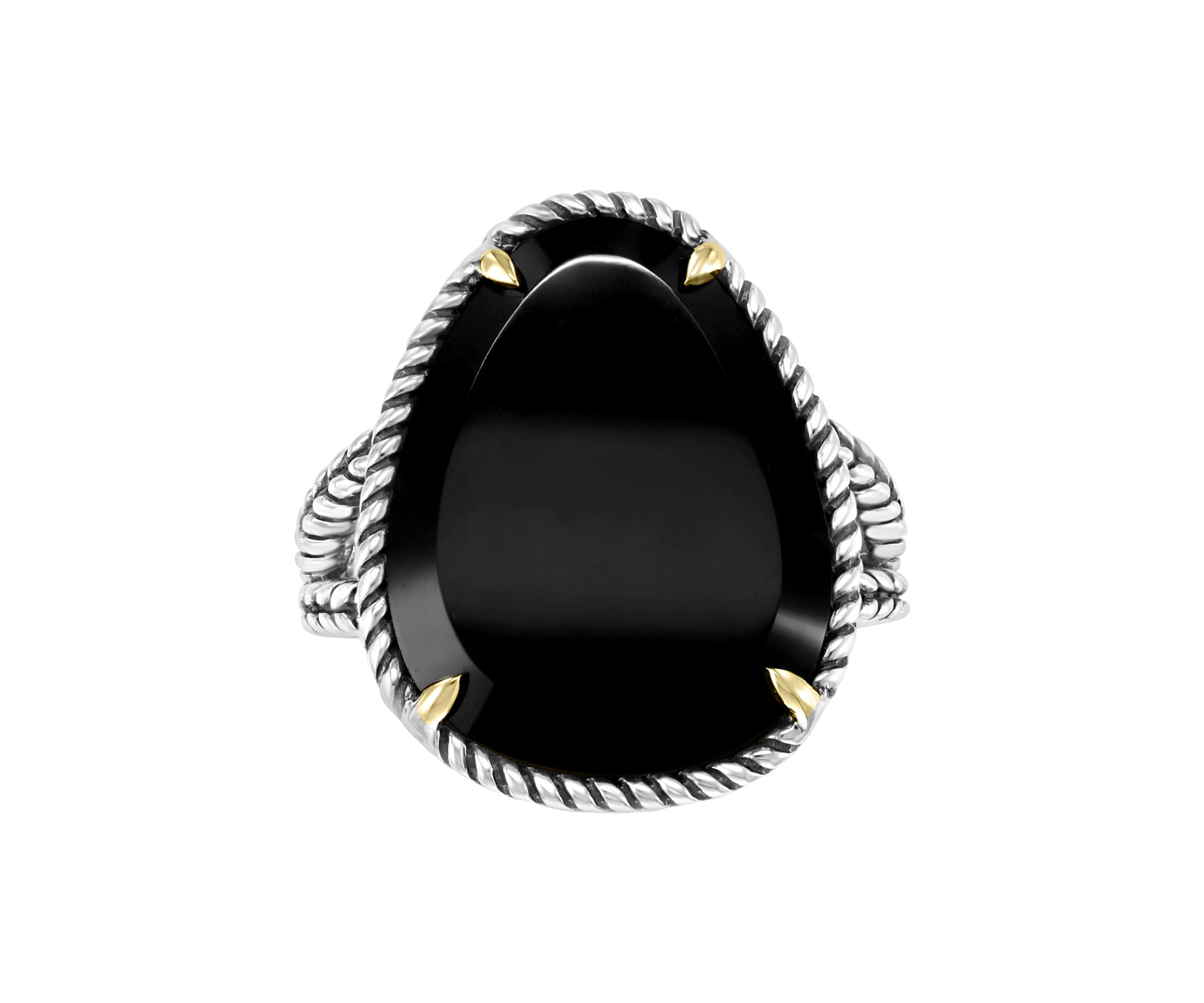 Mens 7.22 ct. t.w. Onyx Ring in Sterling Silver 