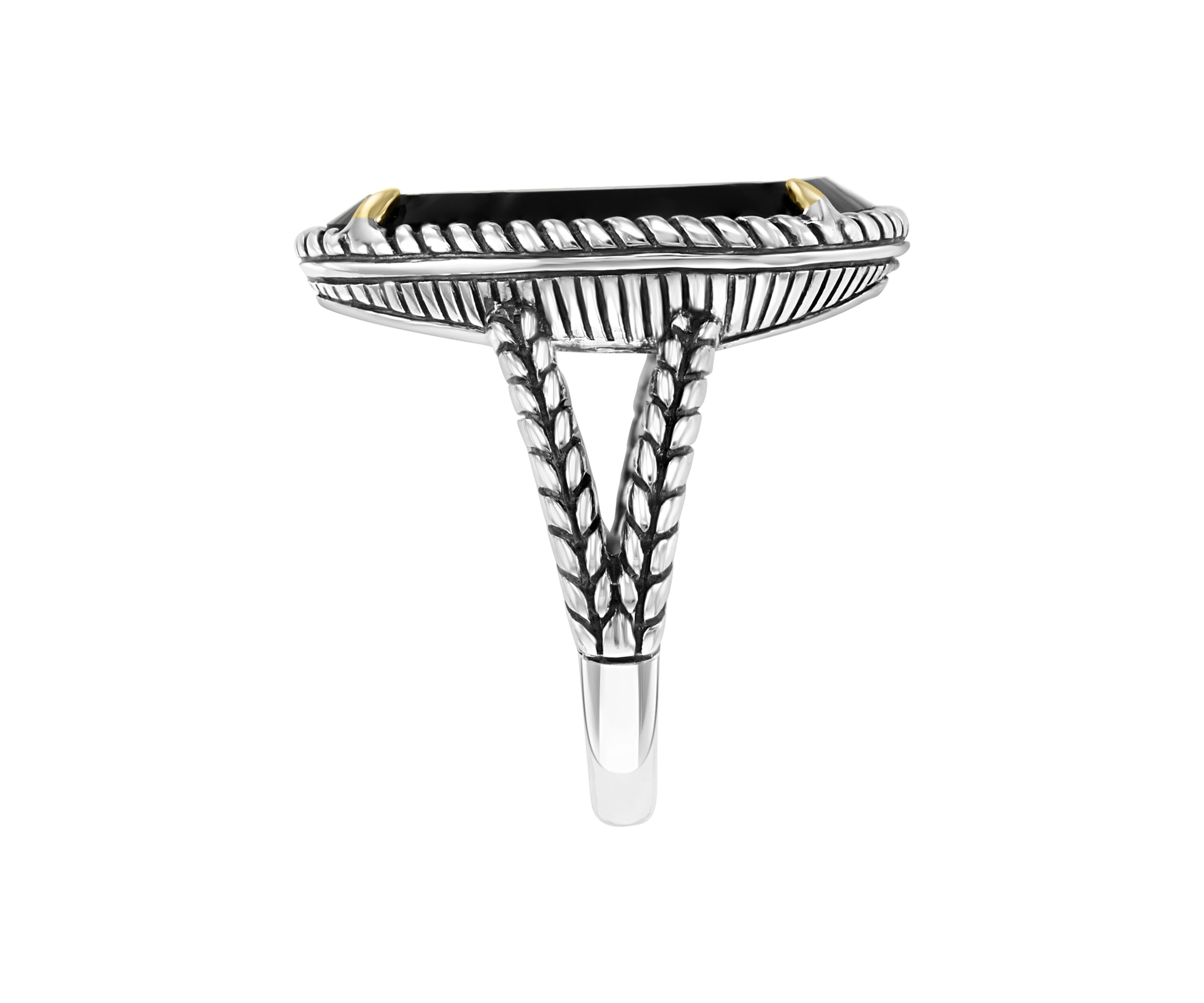 Mens 7.22 ct. t.w. Onyx Ring in Sterling Silver 
