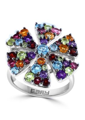 Effy Amethyst, Blue Topaz, Citrine, Garnet, Rhodolite, Peridot Ring in Sterling Silver