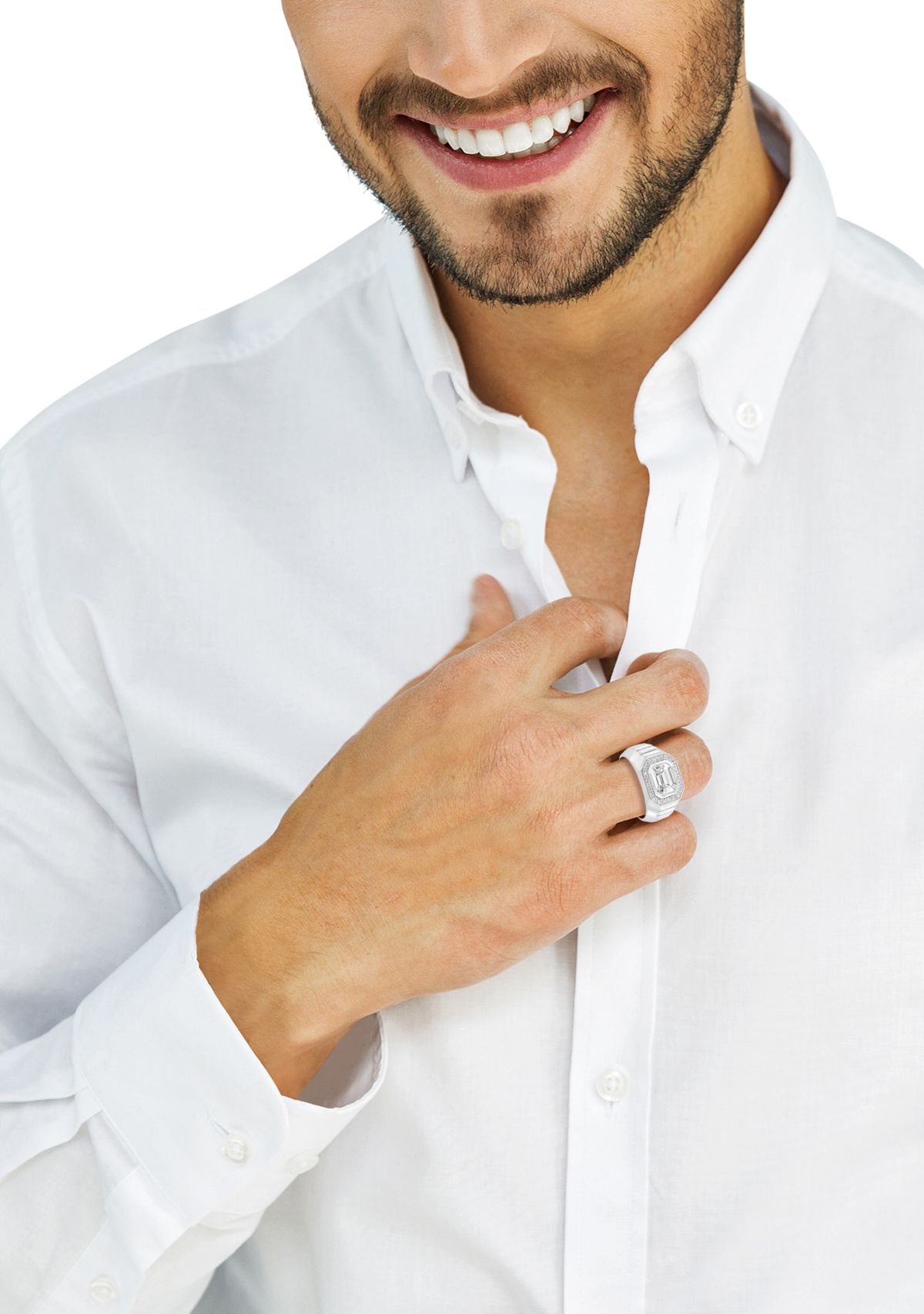 Sterling Silver Zircon Ring 