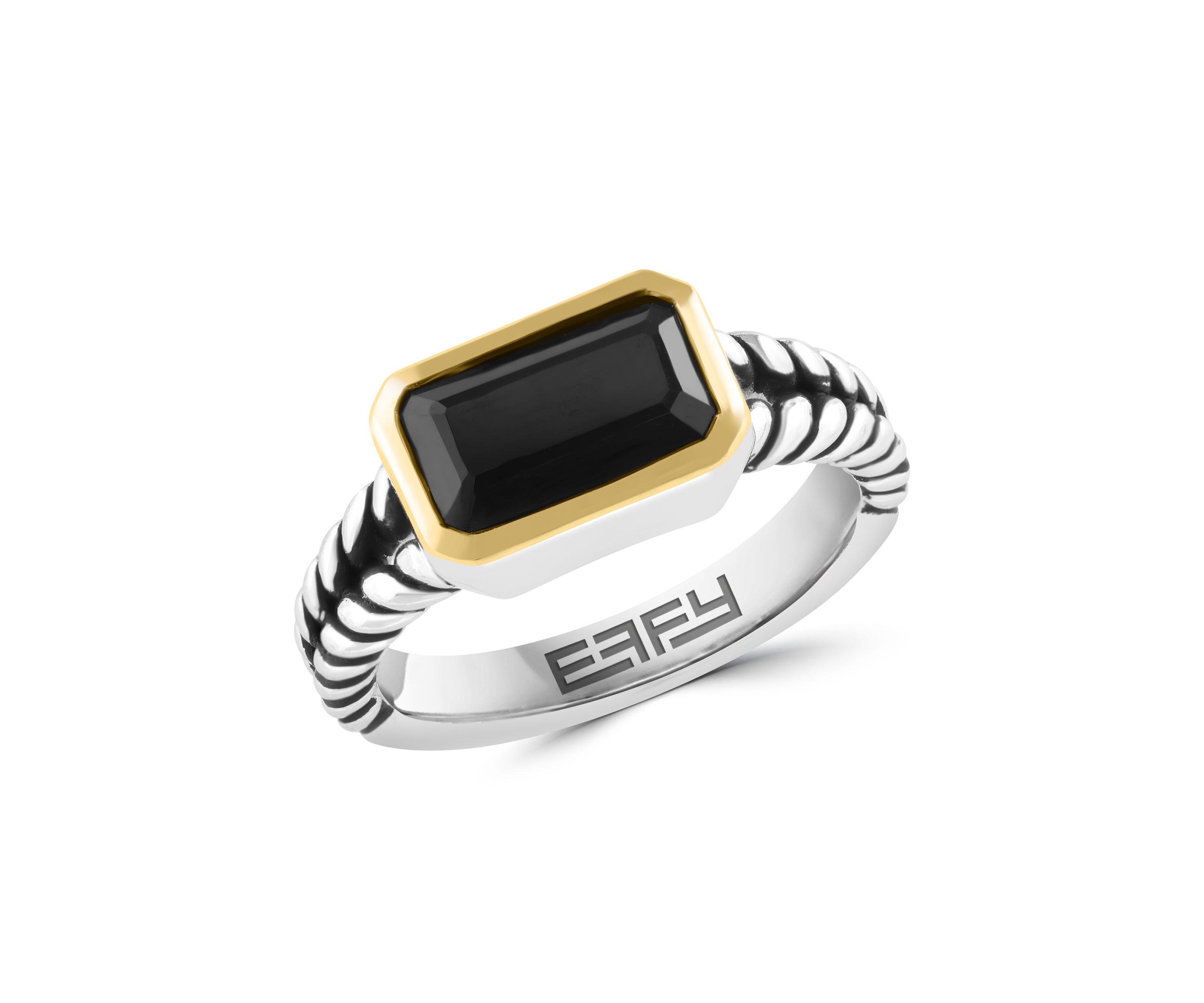 1.9 ct. t.w. Onyx Ring in Sterling Silver