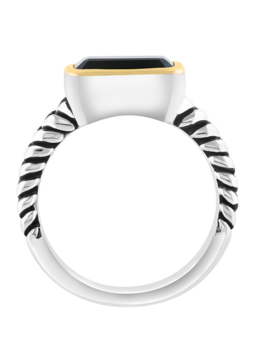 1.9 ct. t.w. Onyx Ring in Sterling Silver