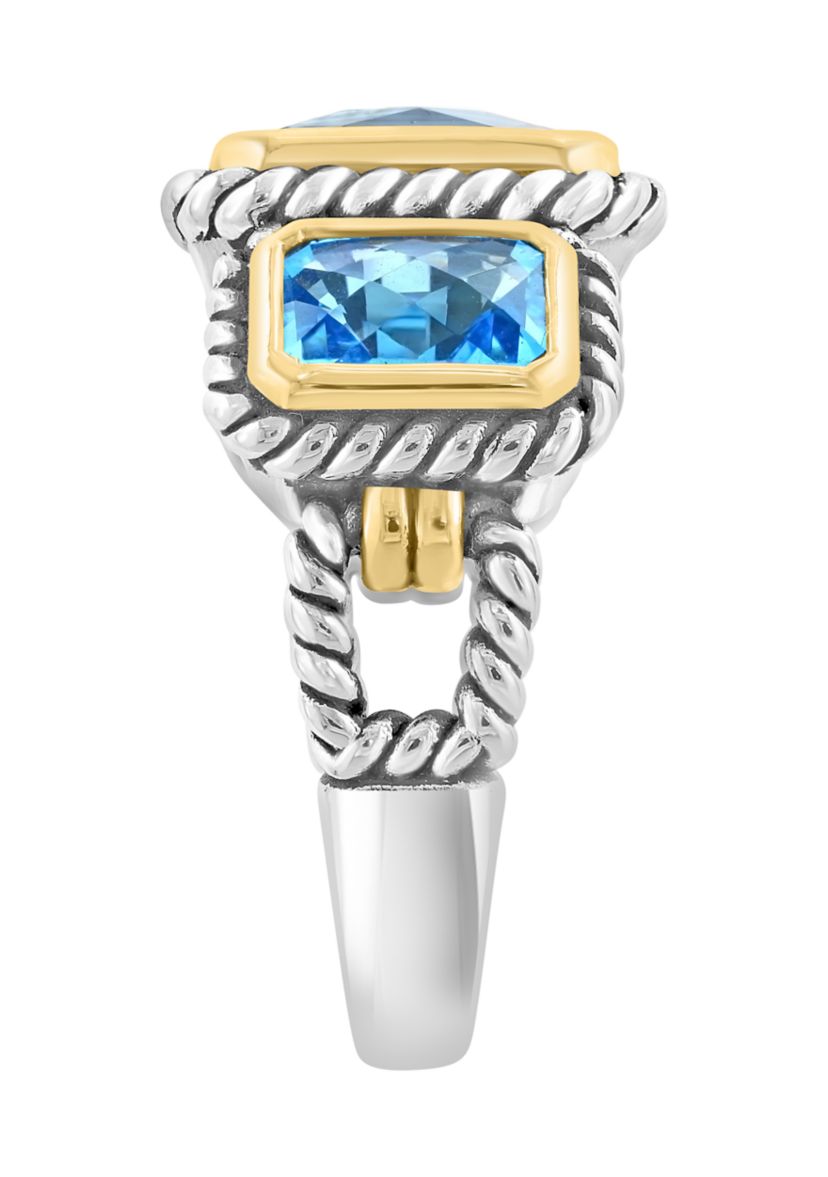4.37 ct. t.w. Blue Topaz, London Blue Topaz Ring in Sterling Silver
