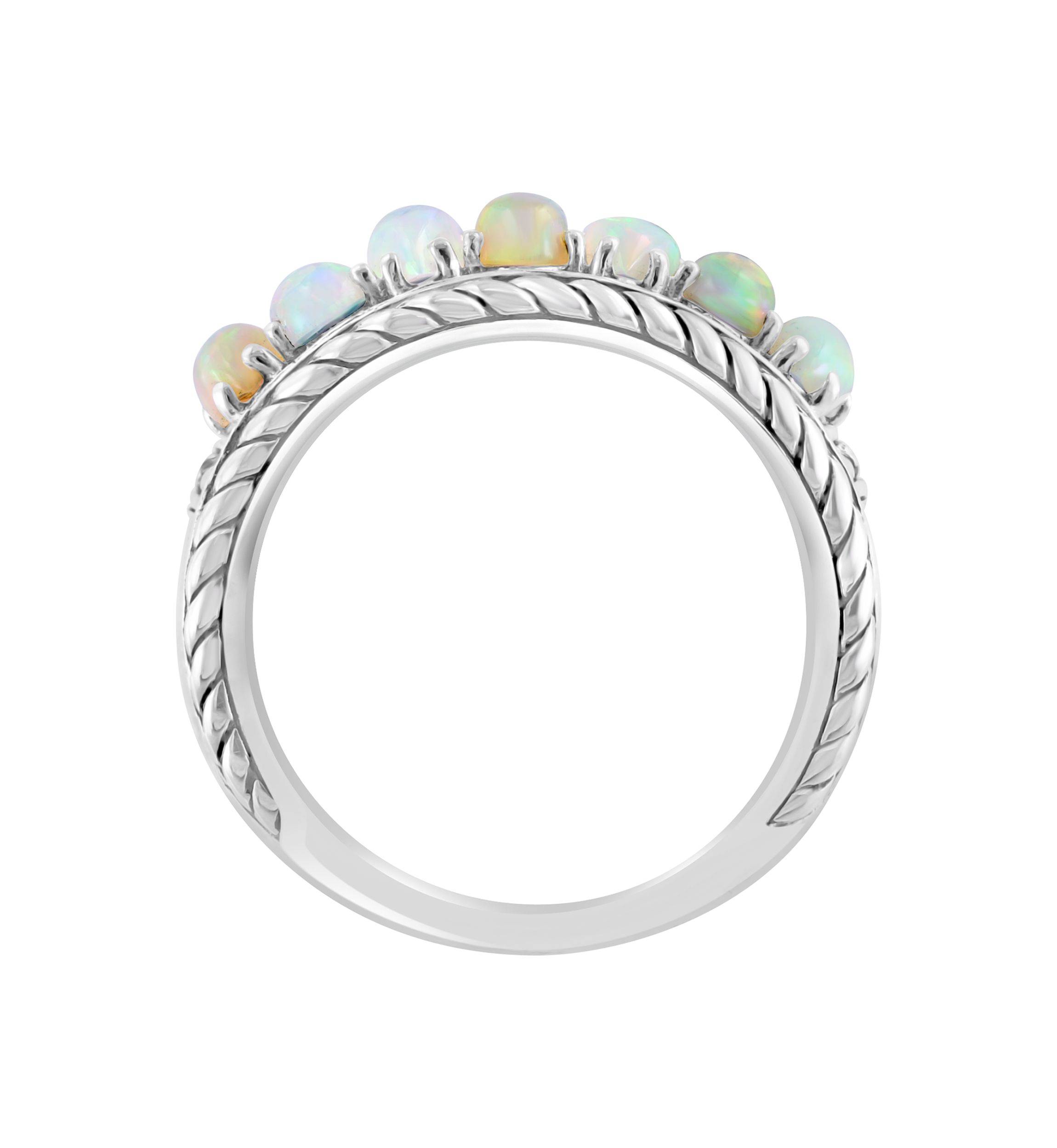 Ethiopian Opal Ring in Sterling Silver