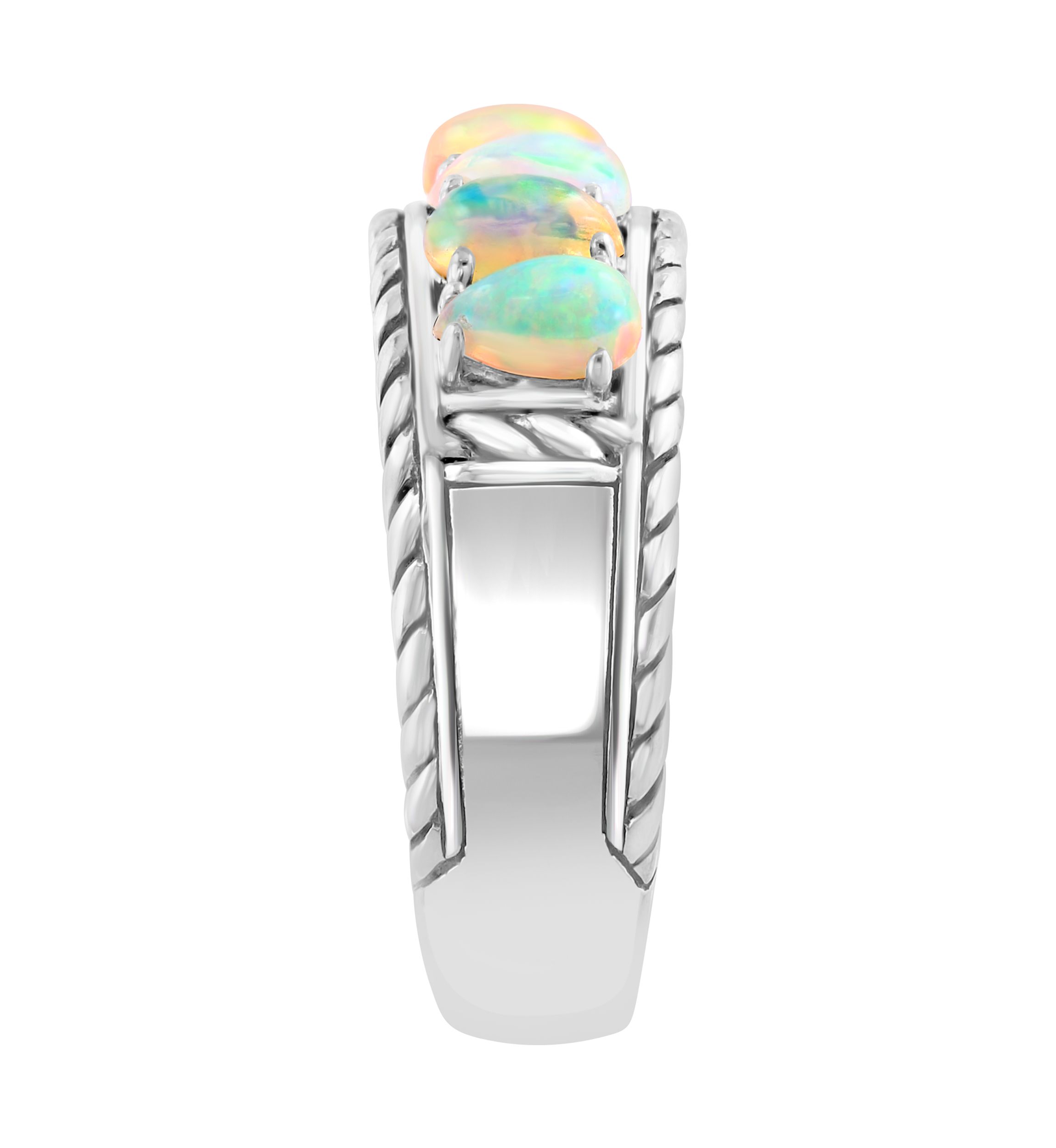 Ethiopian Opal Ring in Sterling Silver