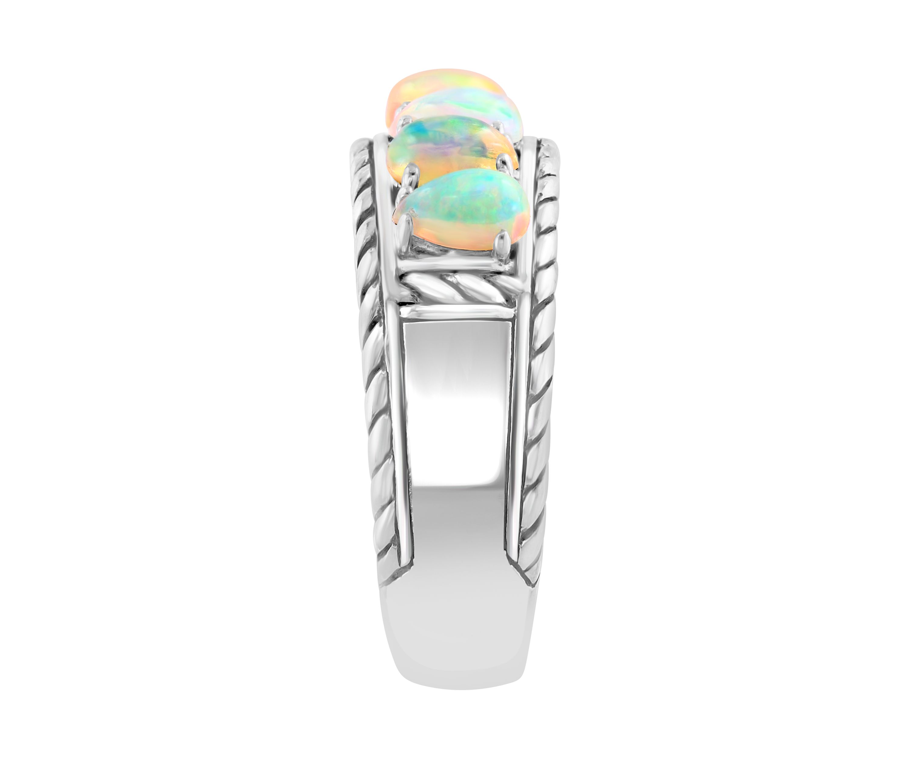 Ethiopian Opal Ring in Sterling Silver