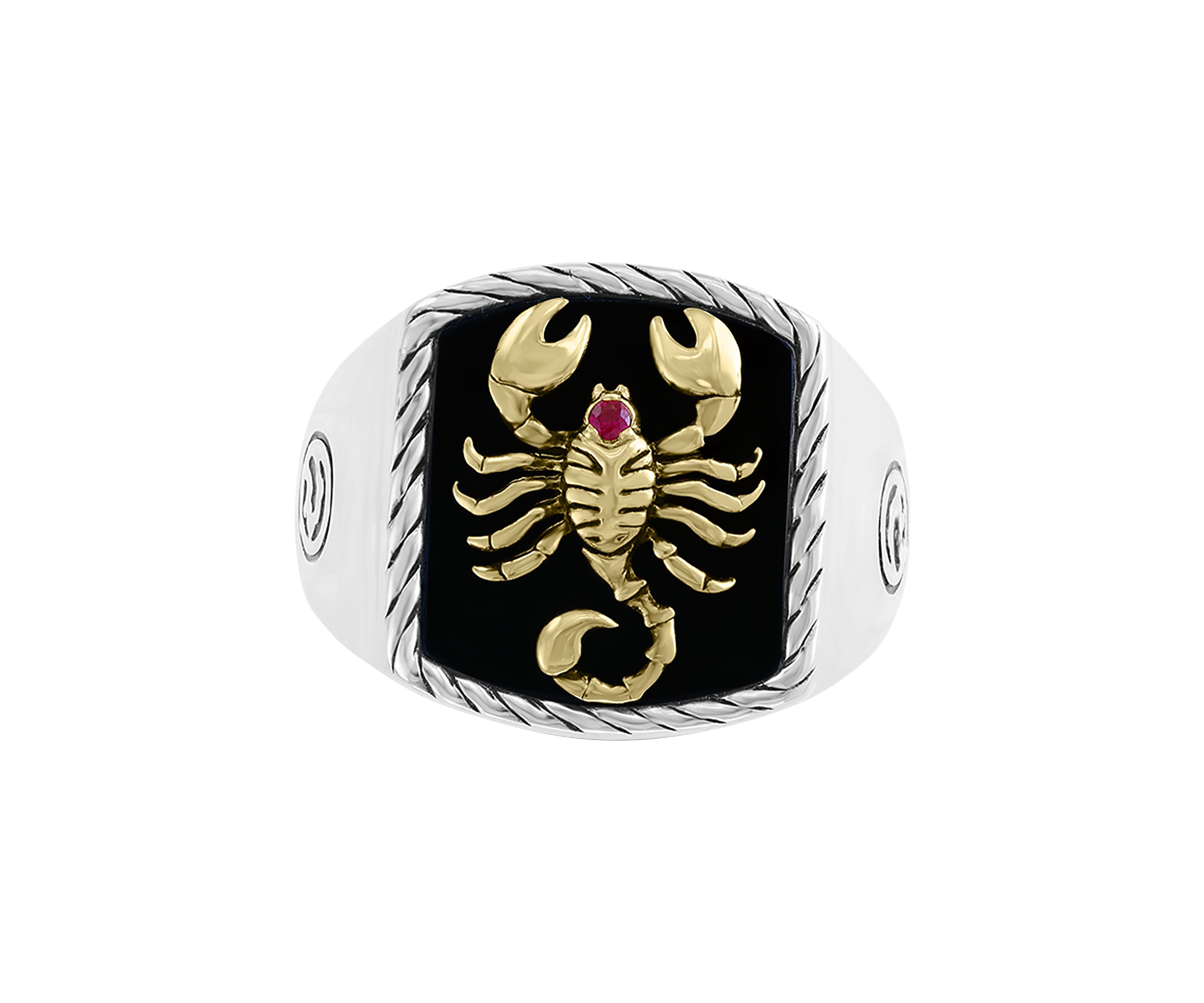 5 ct. t.w. Ruby and Onyx Ring in Sterling Silver