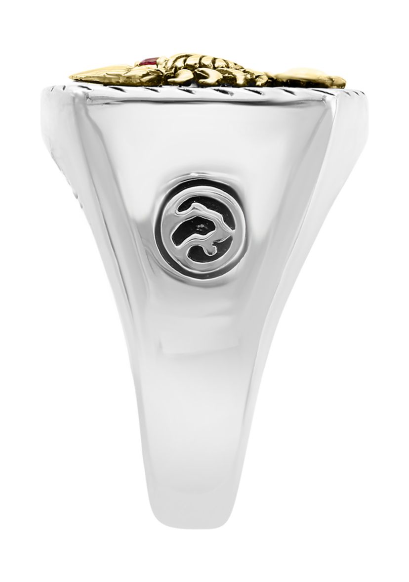 5 ct. t.w. Ruby and Onyx Ring in Sterling Silver