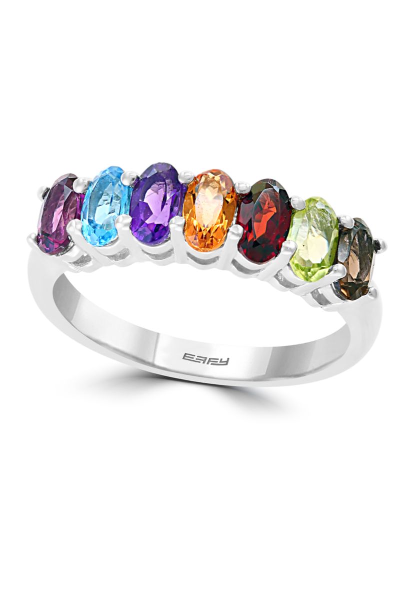  1.66 ct. t.w. Multicolored Gemstone Ring in Sterling Silver