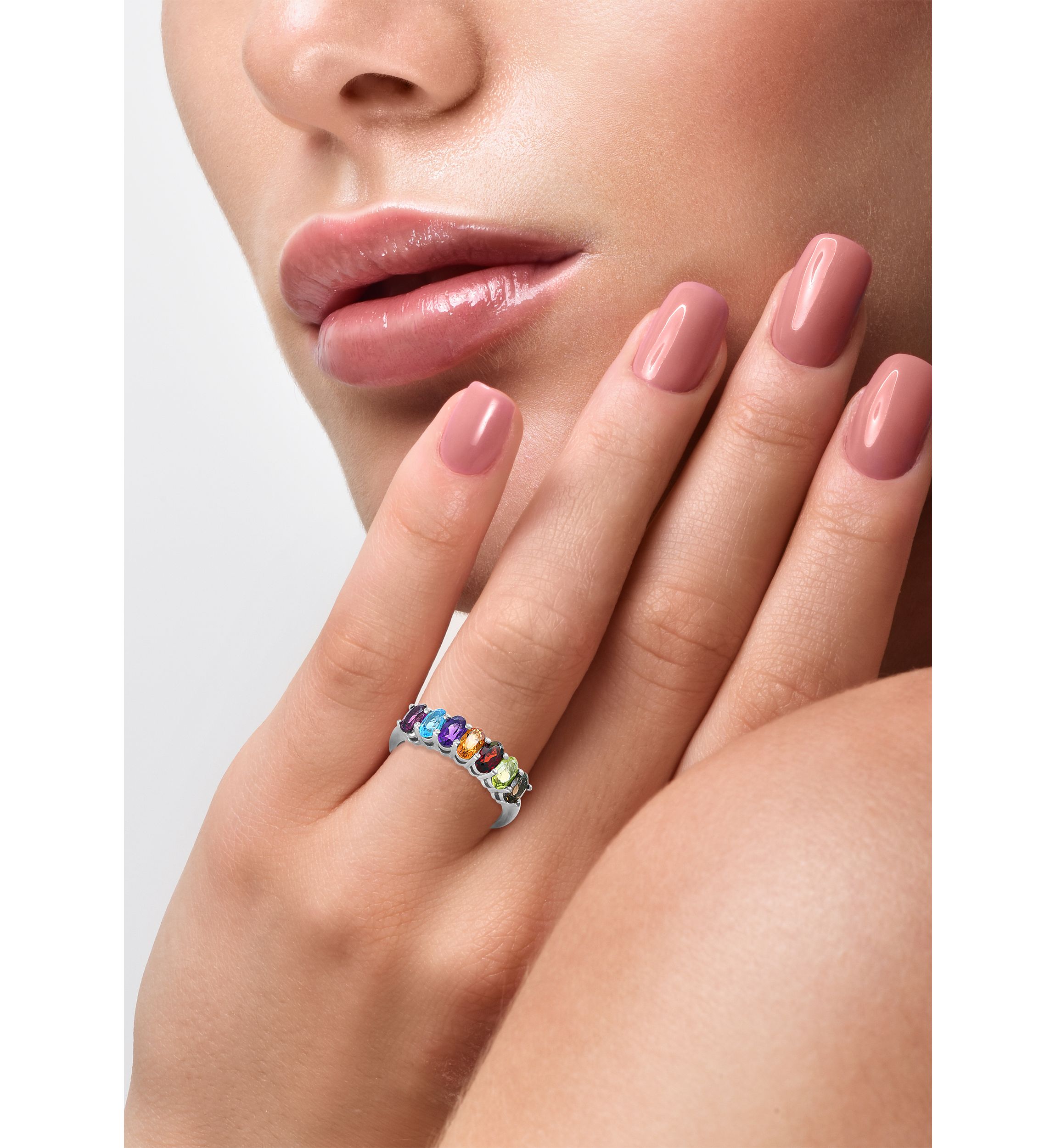  1.66 ct. t.w. Multicolored Gemstone Ring in Sterling Silver