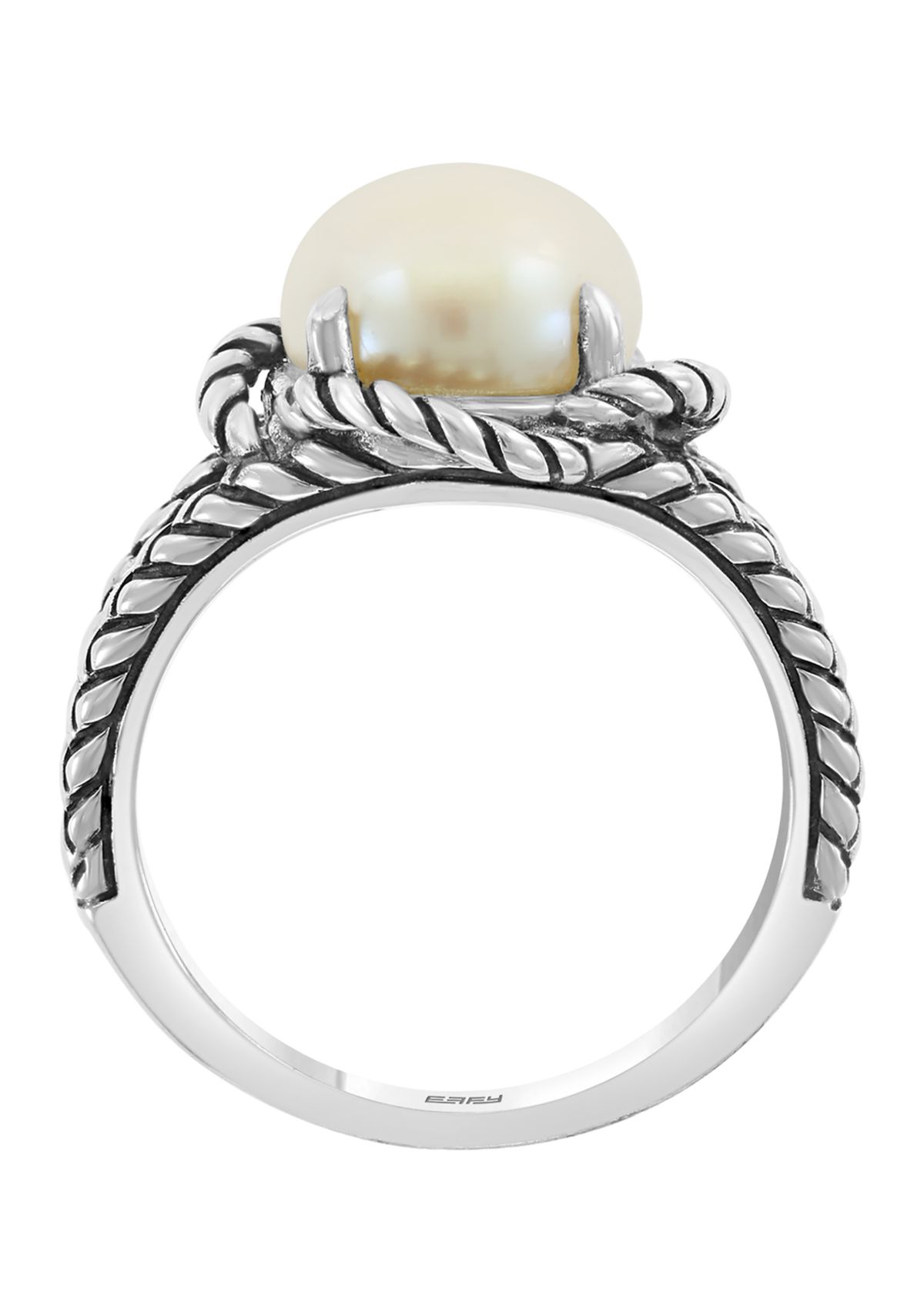 Sterling Silver 9 Millimeter Freshwater Pearl Ring 
