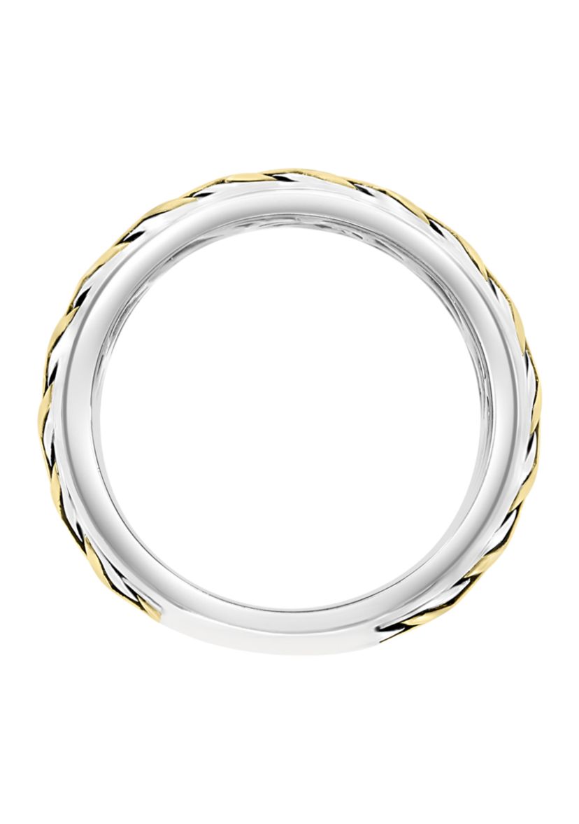 Mens Gold-Plated Sterling Silver Ring 