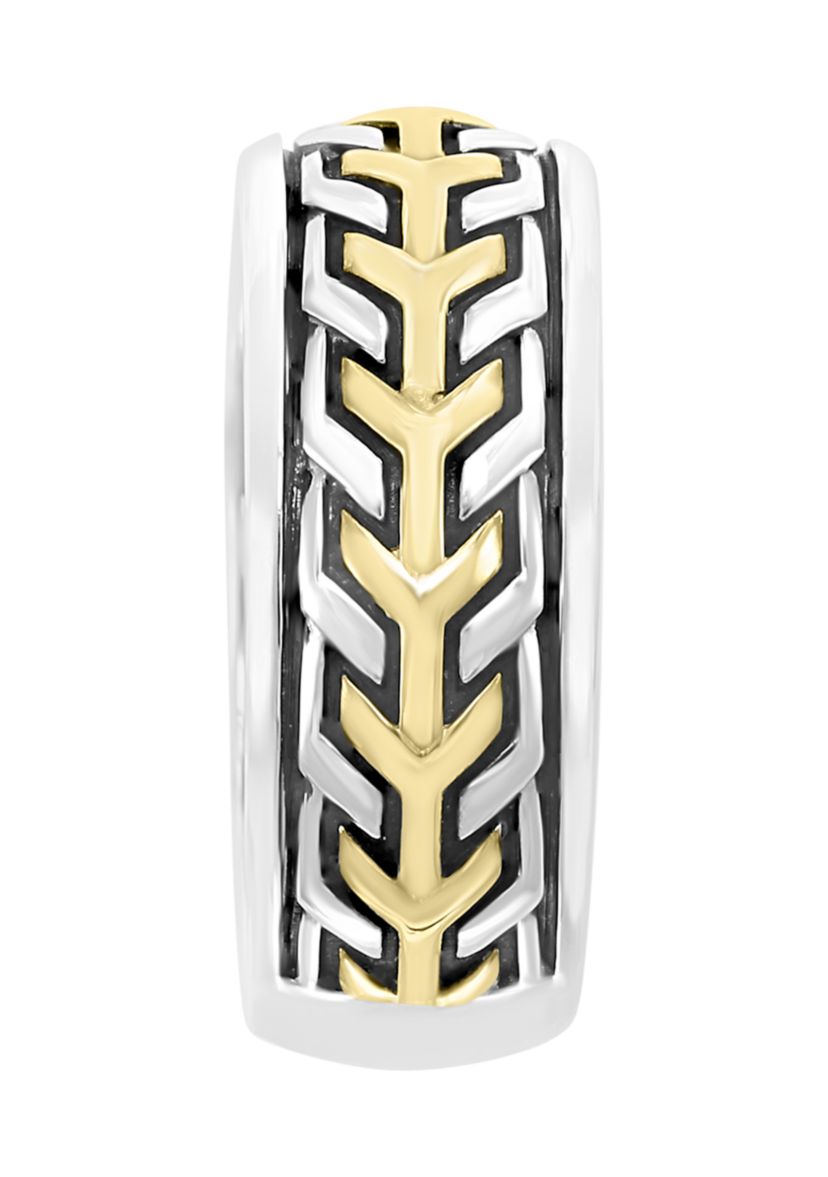 Mens Gold-Plated Sterling Silver Ring 
