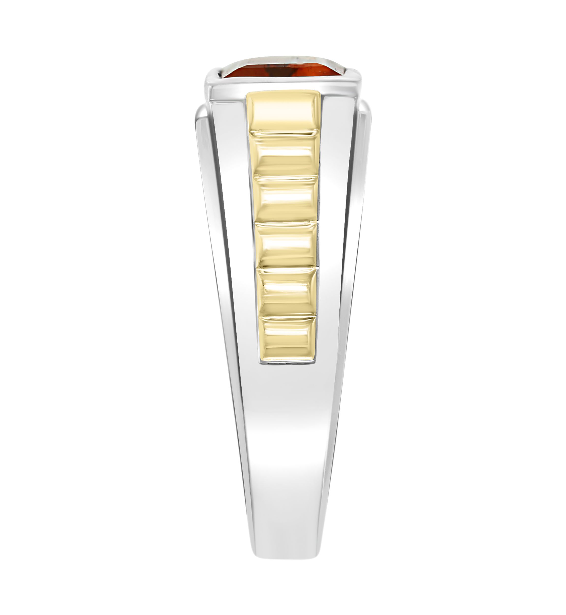 Mens 3.3 ct. t.w. Madera Citrine Ring in Sterling Silver