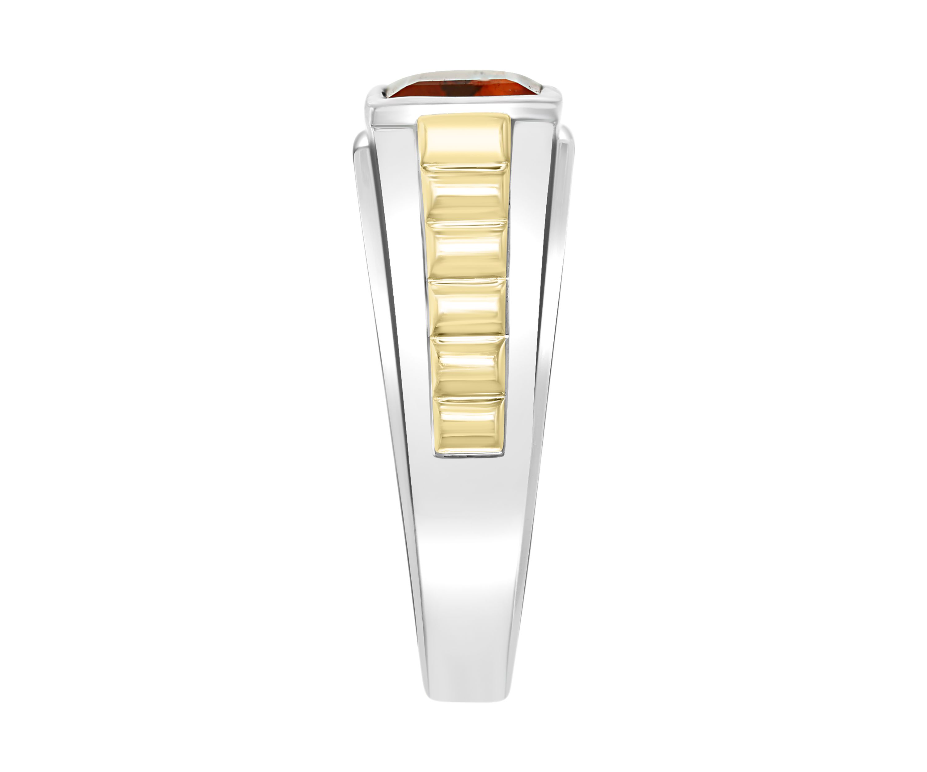 Mens 3.3 ct. t.w. Madera Citrine Ring in Sterling Silver