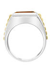 Mens 3.3 ct. t.w. Madera Citrine Ring in Sterling Silver