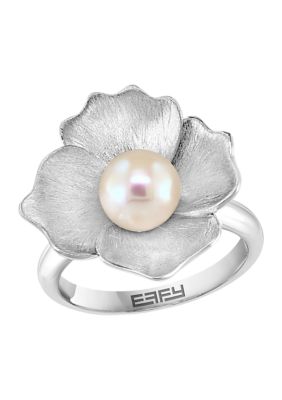 Effy Sterling Silver Freshwater Pearl Flower Ring