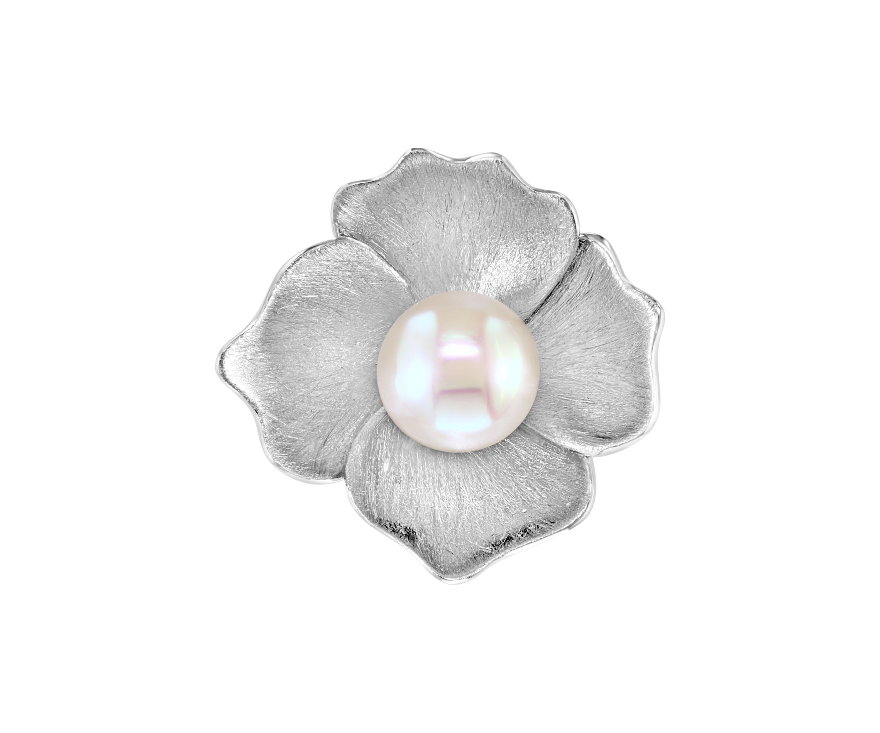 Sterling Silver Freshwater Pearl Flower Ring
