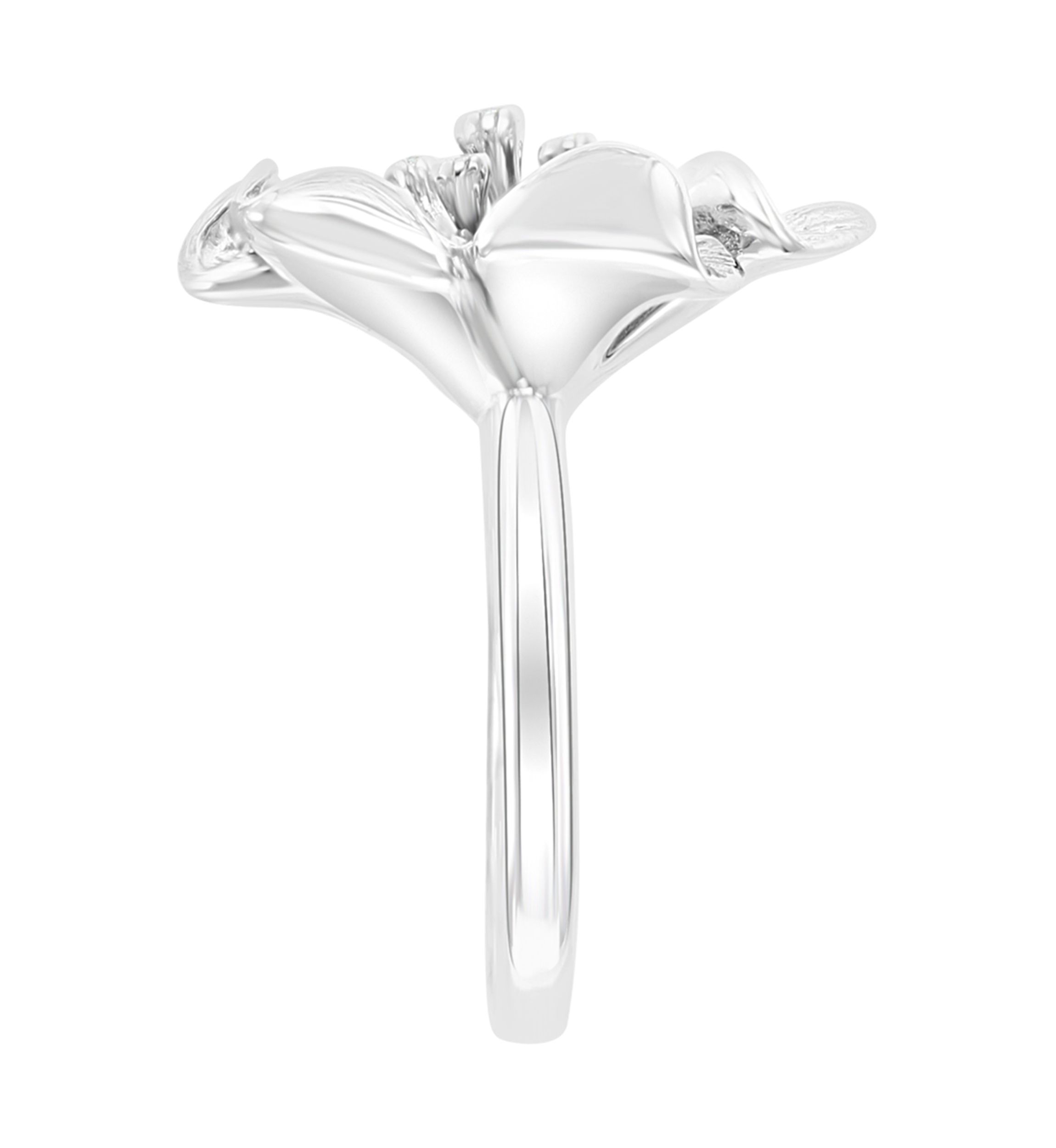  0.07 ct. t.w. Diamond Flower Ring in Sterling Silver
