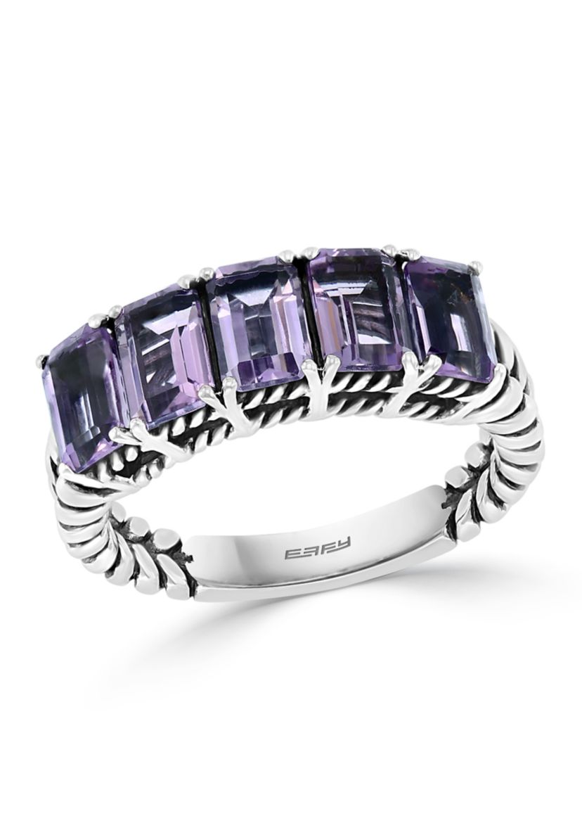 Sterling Silver Amethyst Ring 