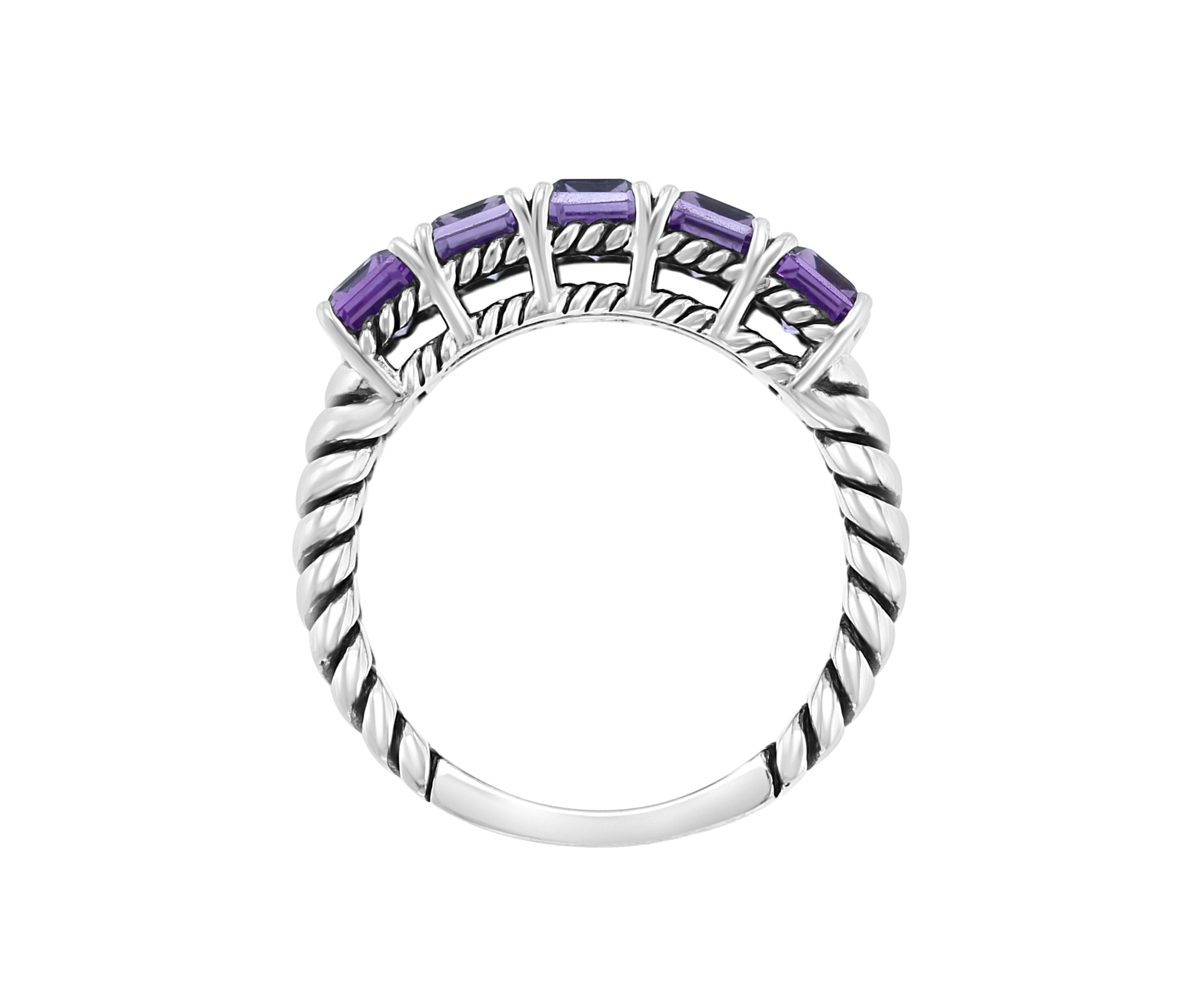 Sterling Silver Amethyst Ring 