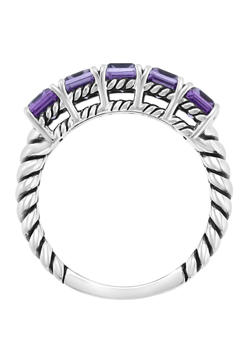 Sterling Silver Amethyst Ring 