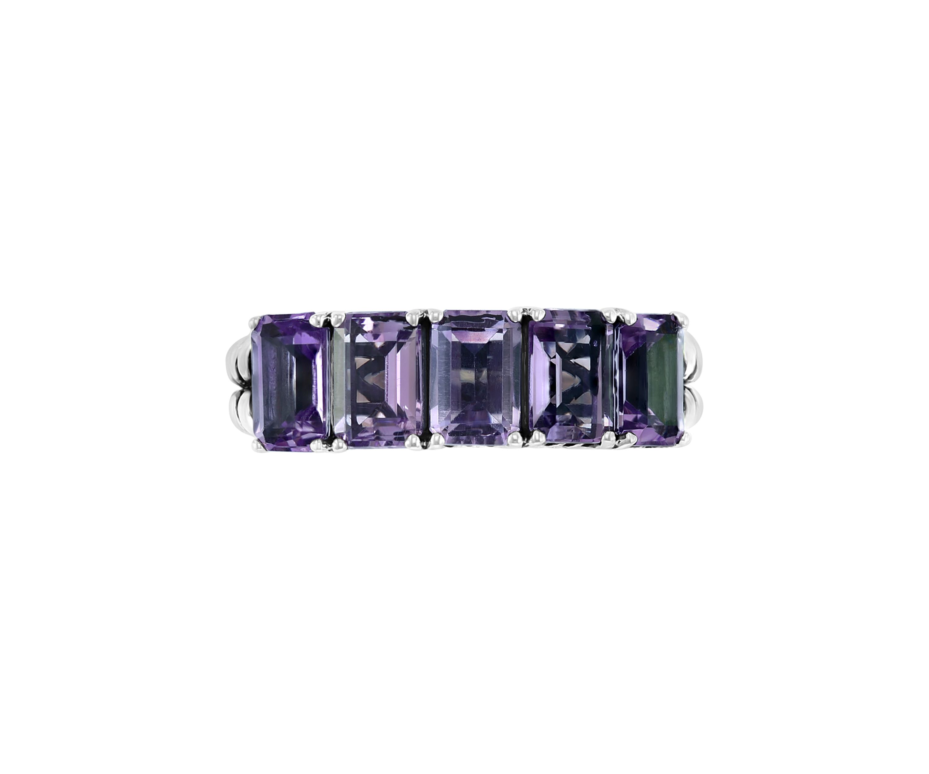 Sterling Silver Amethyst Ring 