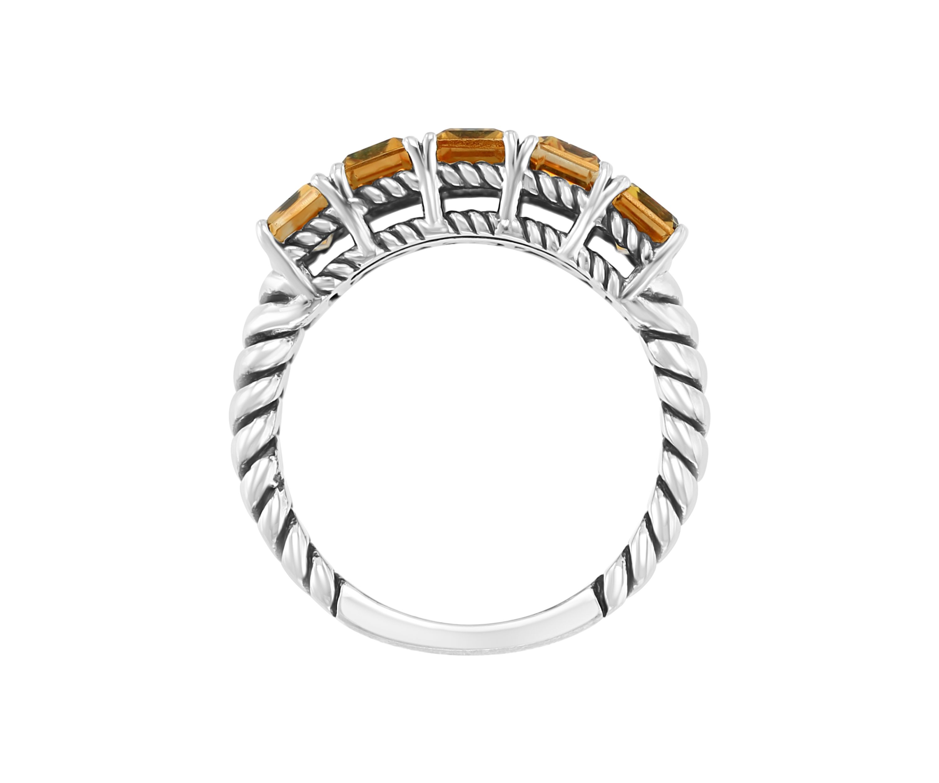 Sterling Silver Citrine Ring 