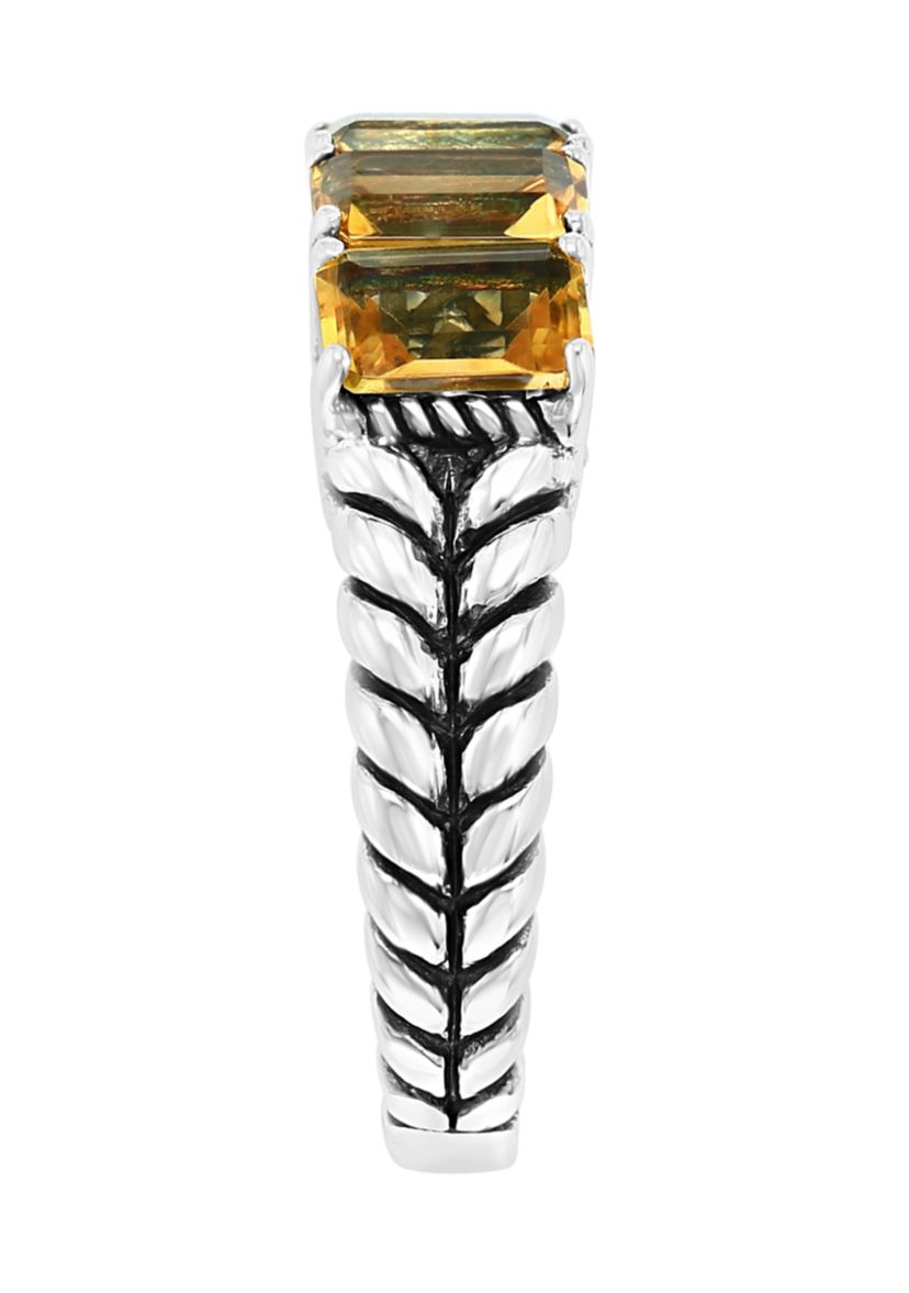 Sterling Silver Citrine Ring 