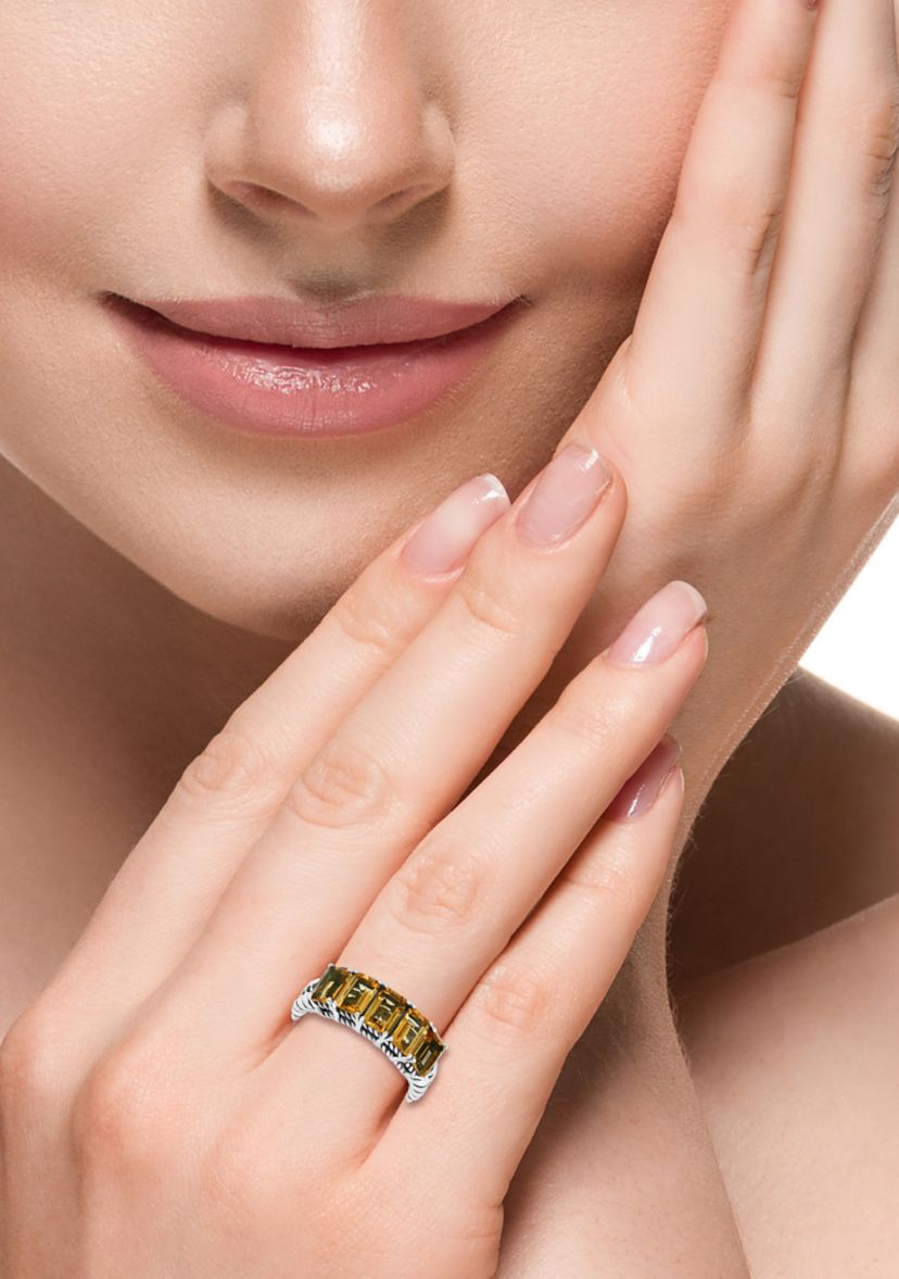 Sterling Silver Citrine Ring 