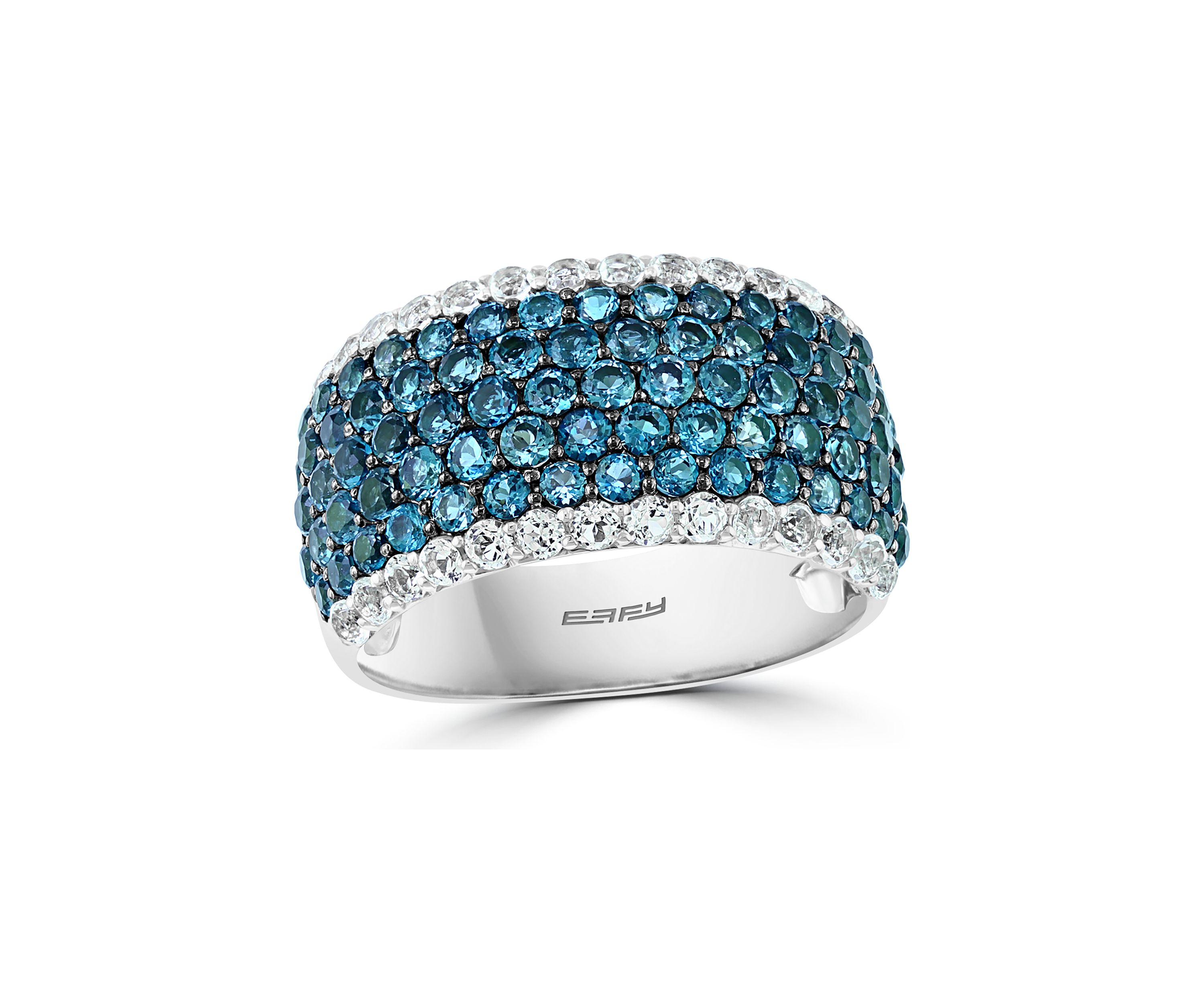 3.5 ct. t.w. Blue and White Topaz Ring in Sterling Silver 