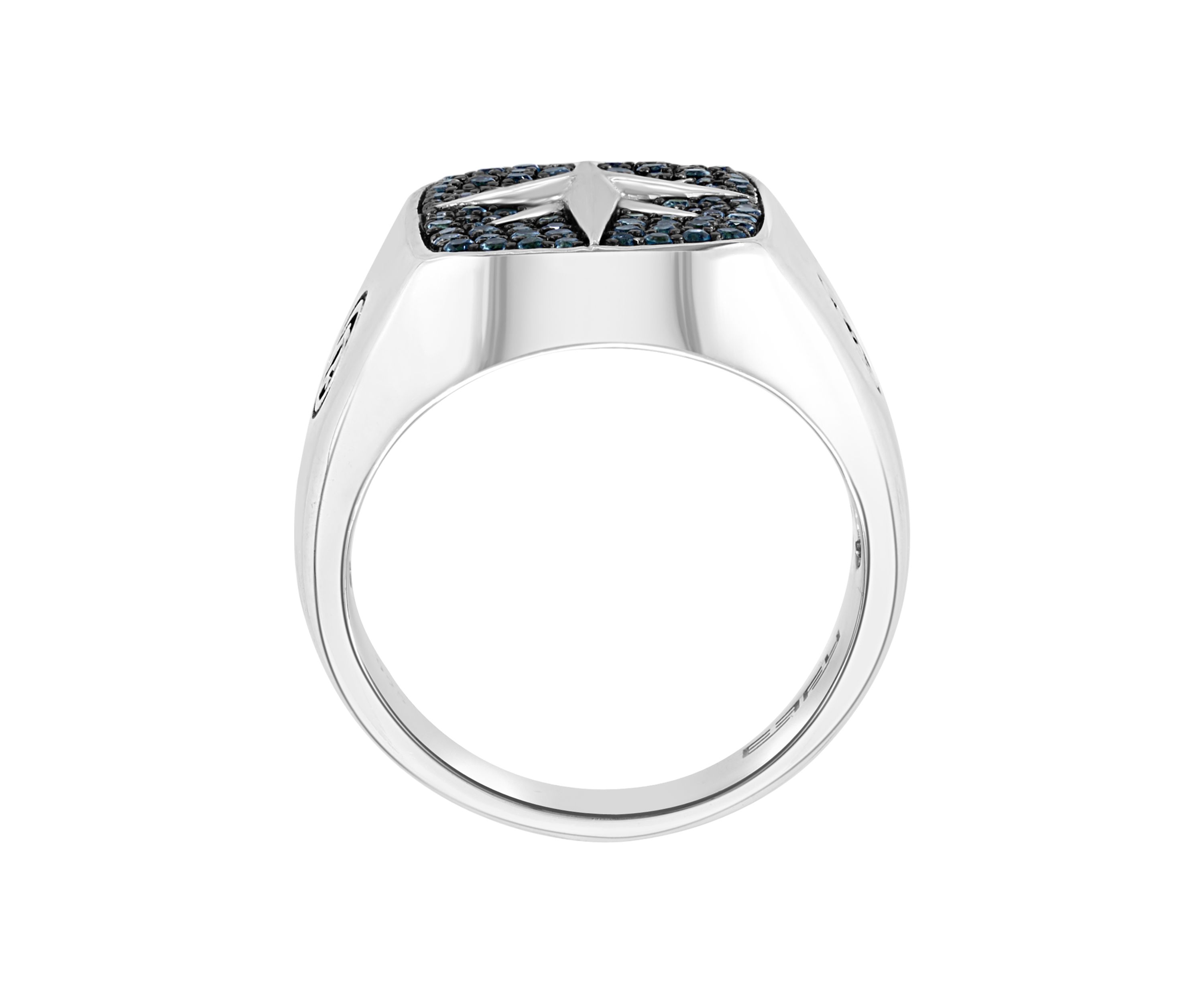 Mens 3/4 ct. t.w. London Blue Topaz Star Ring in Sterling Silver