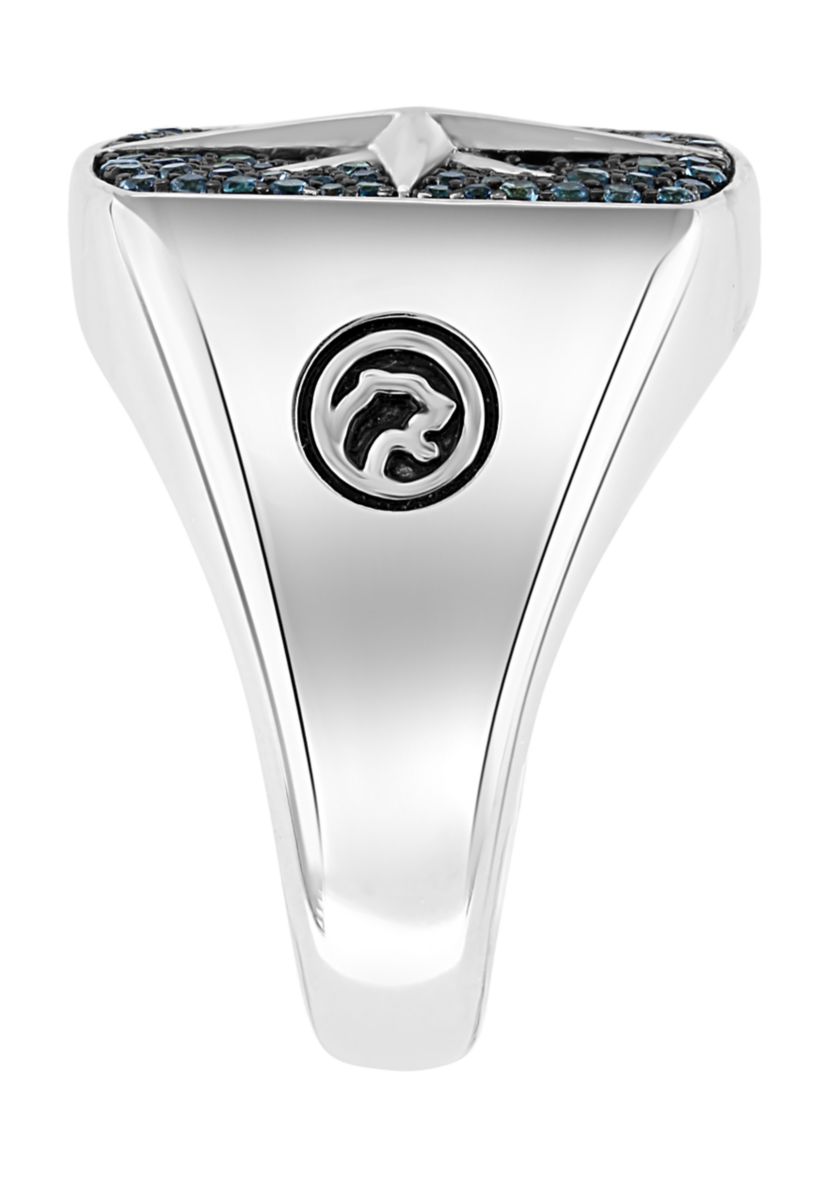 Mens 3/4 ct. t.w. London Blue Topaz Star Ring in Sterling Silver