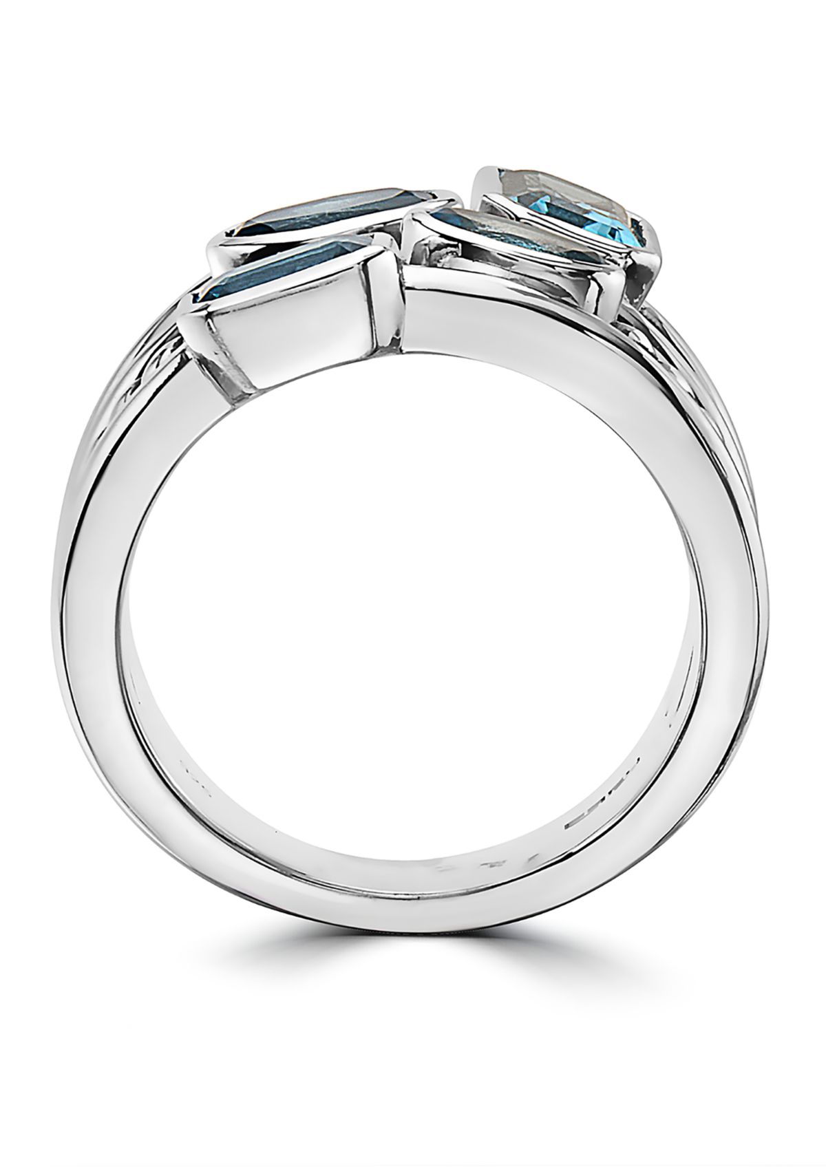 Sterling Silver Blue Topaz and London Blue Topaz Ring
