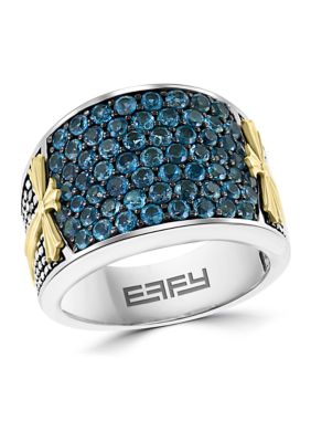 Effy Men's Sterling Silver Blue Topaz Ring