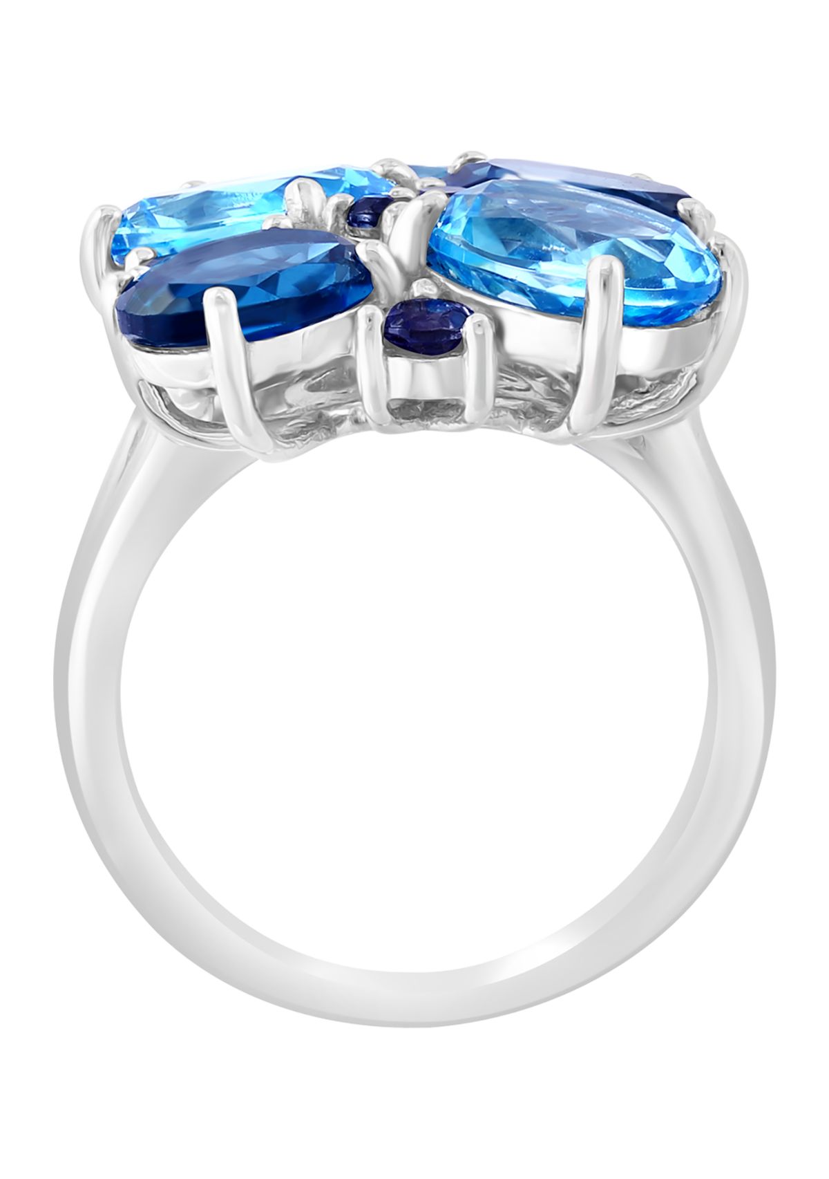 Iolite, Blue Topaz, London Blue Topaz Ring in 925 Sterling Silver