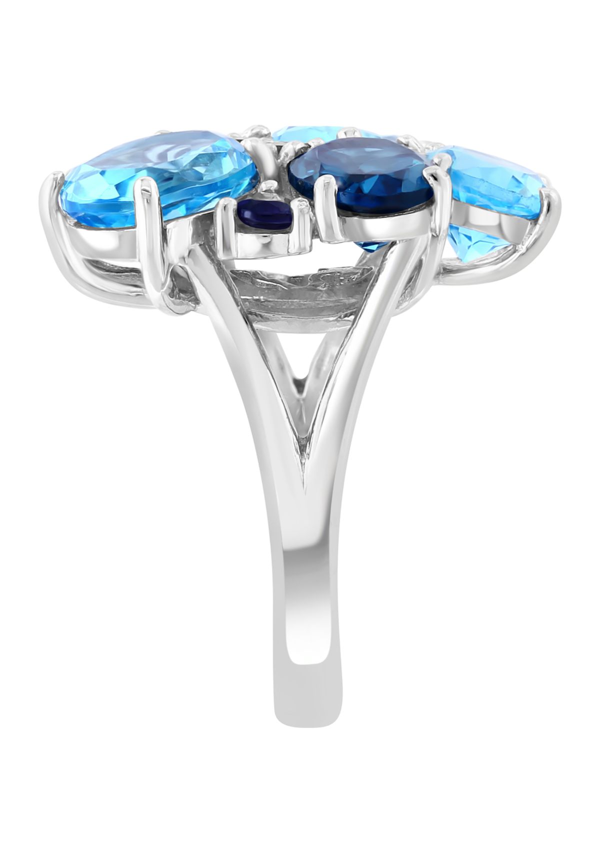Iolite, Blue Topaz, London Blue Topaz Ring in 925 Sterling Silver