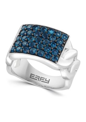 Effy Men's 925 Sterling Silver London Blue Topaz Ring, 10 -  0617892806780