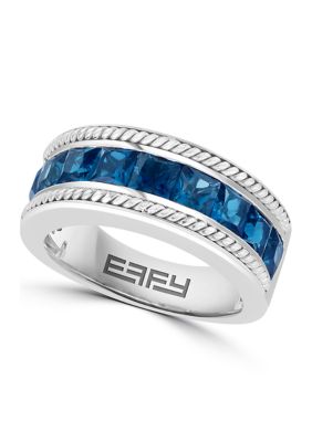 Effy® Men's 925 Sterling Silver London Blue Topaz Ring Belk