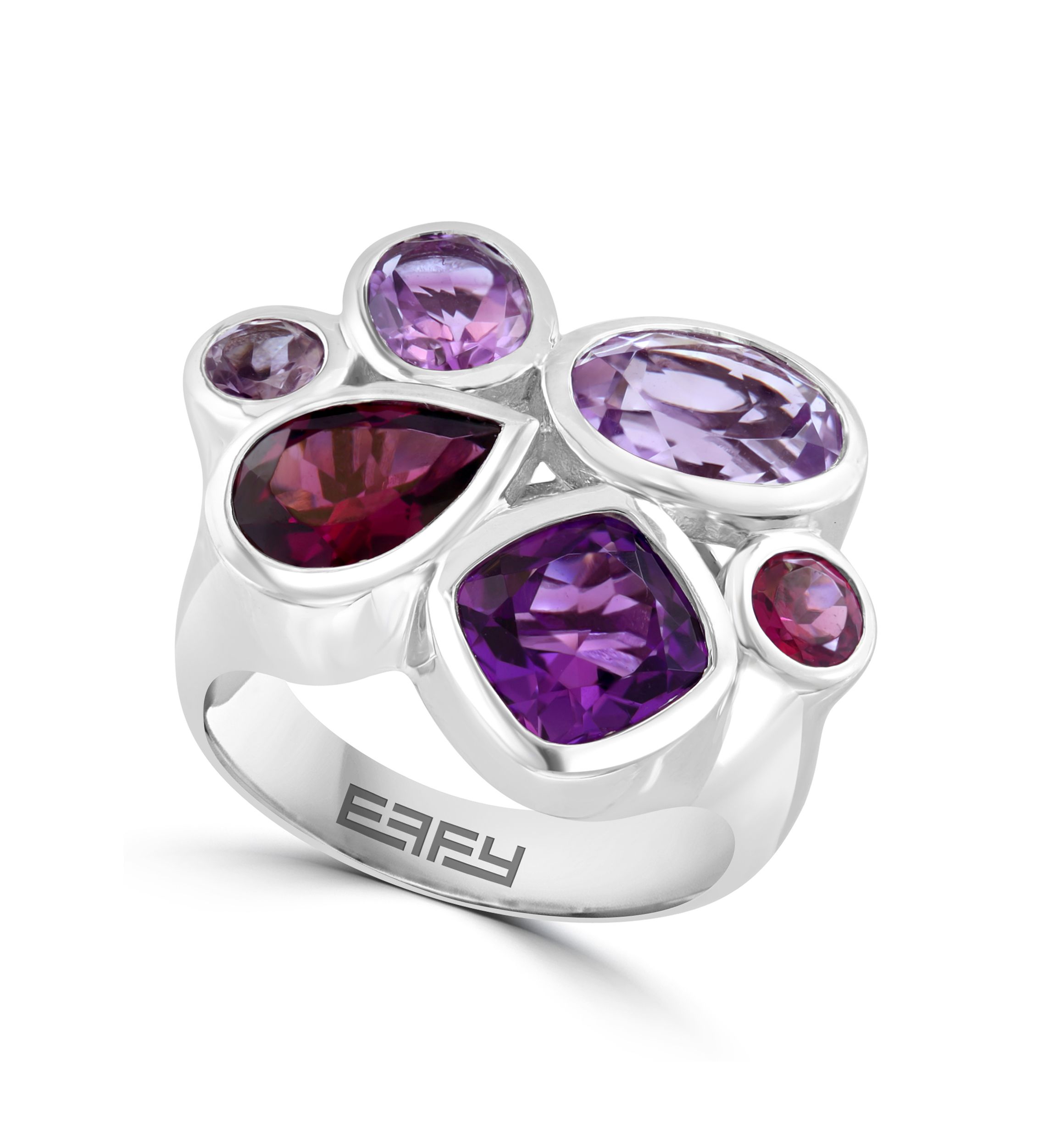 9.2 ct. t.w. Multi Gemstone Ring in Sterling Silver