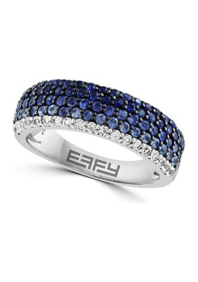 Effy Sapphire And White Sapphire Ring In Sterling Silver